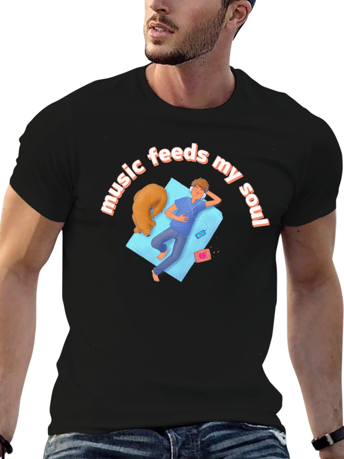 Music Feeds My Soul Graphic T-Shirt