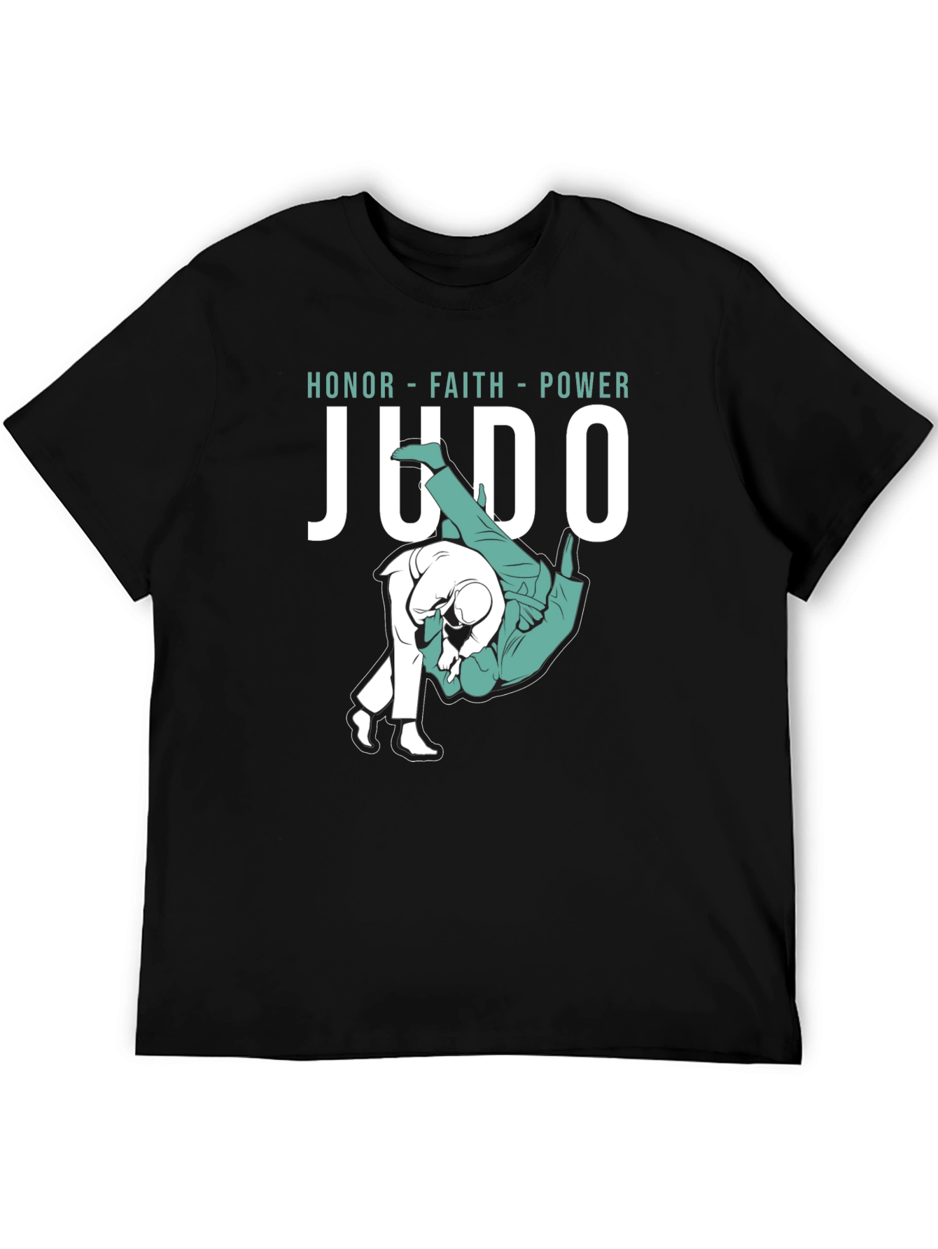 Judo Honor Faith Power Graphic Tee - Black