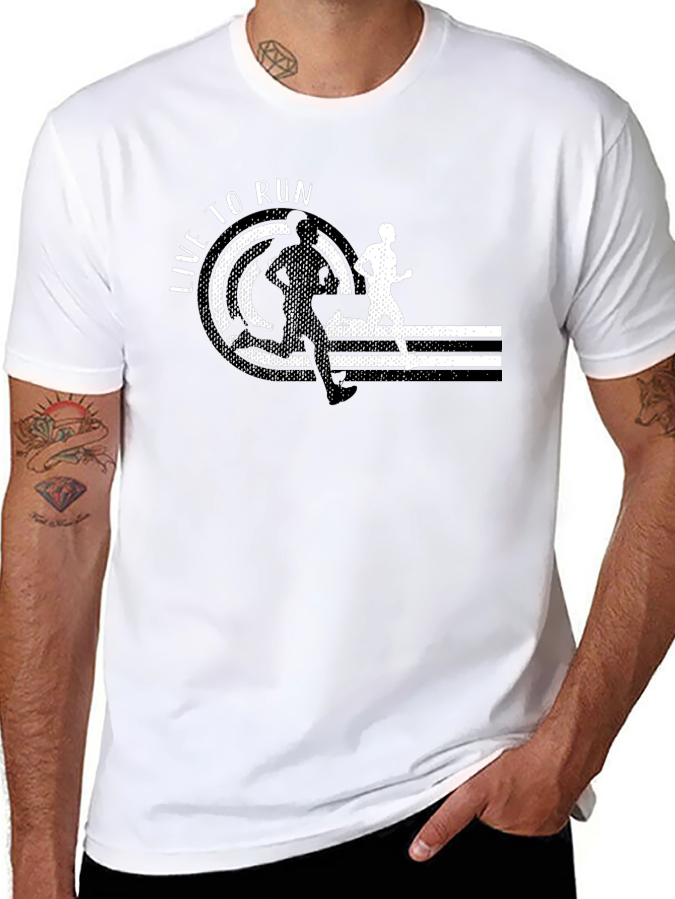 Live To Run Black T-Shirt