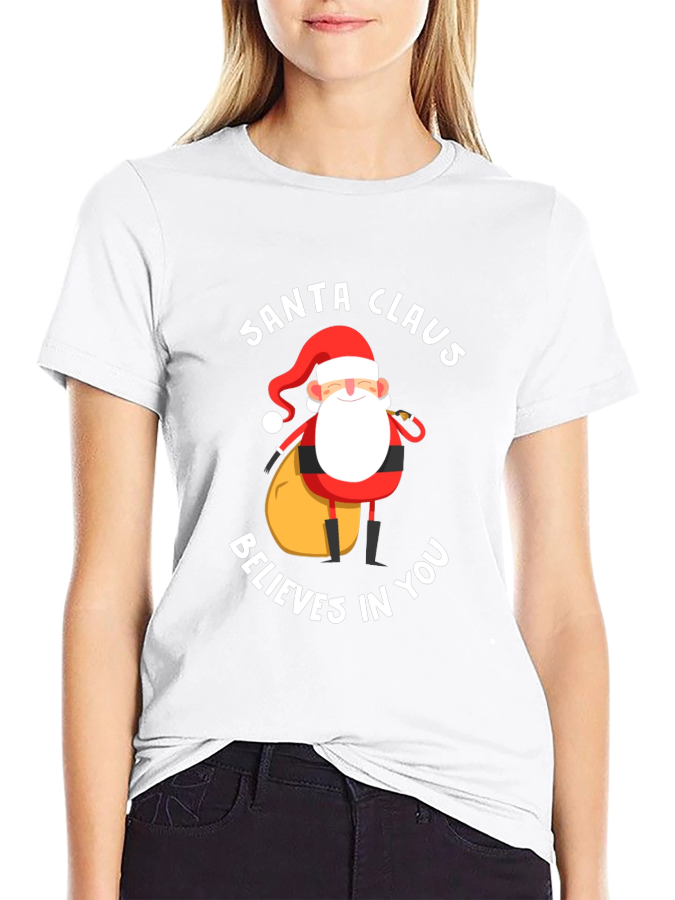 Santa Claus Believes In You Black T-Shirt
