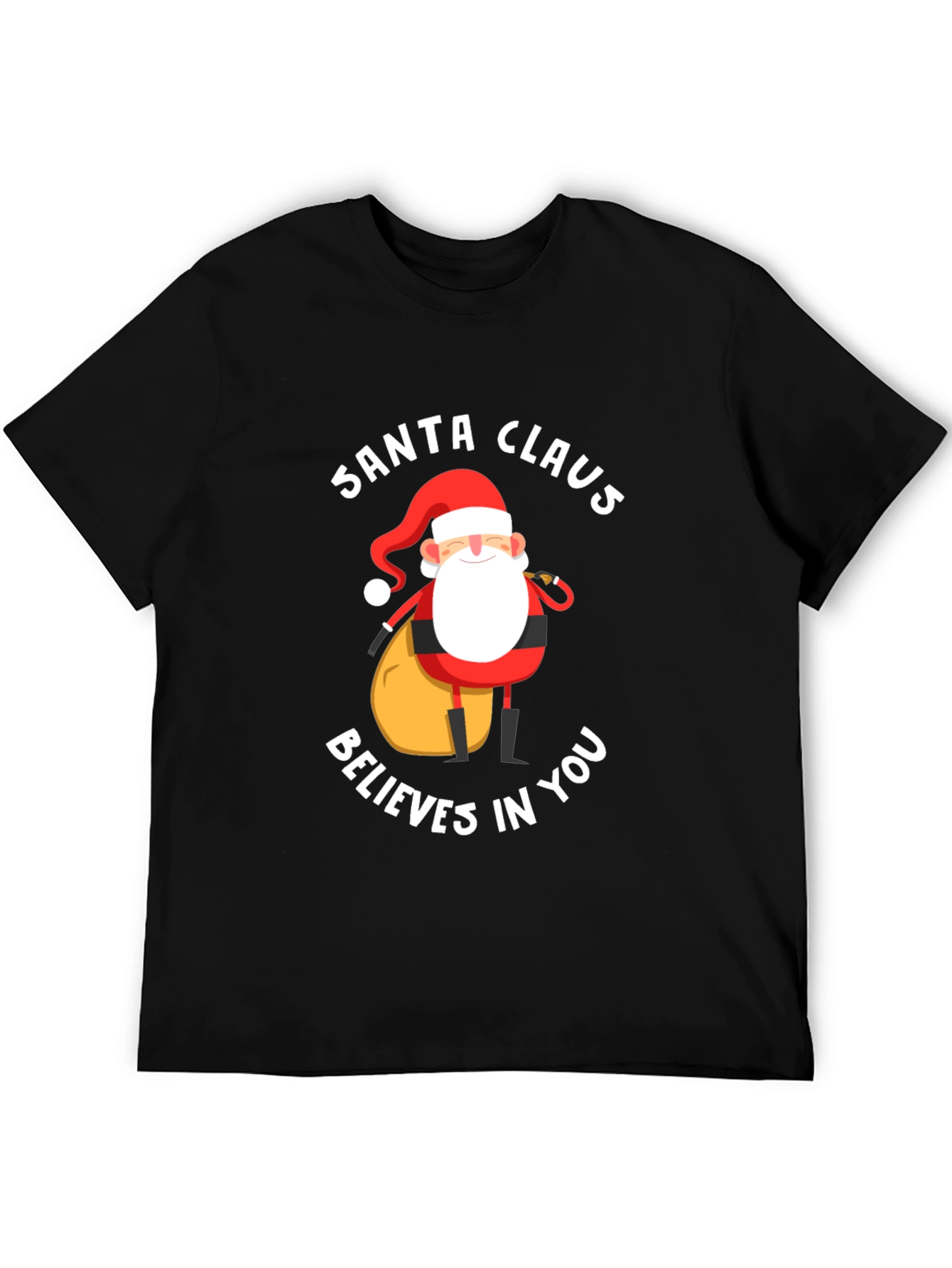 Santa Claus Believes In You Black T-Shirt