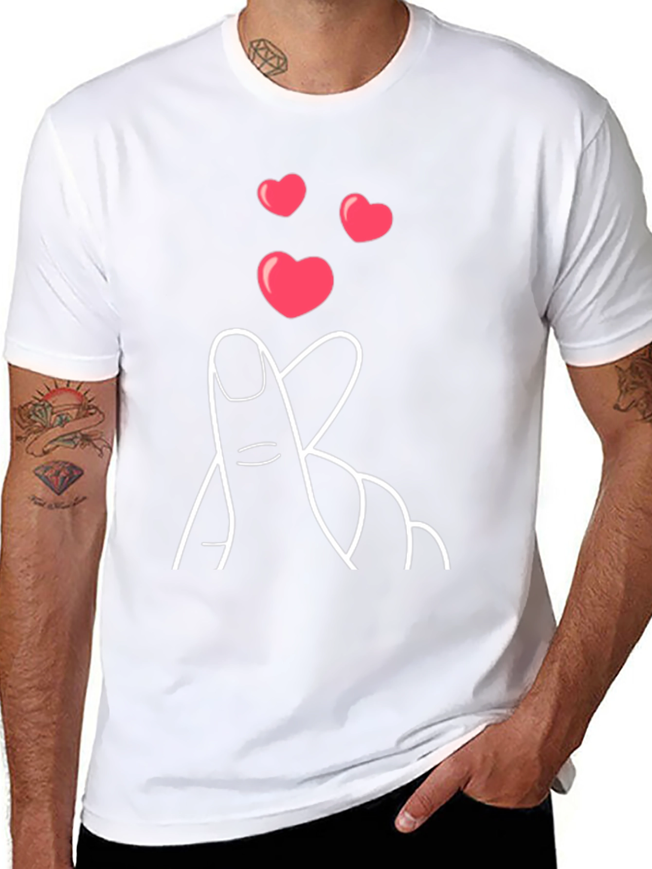 Love Sign T-Shirt - Heart Gesture Tee