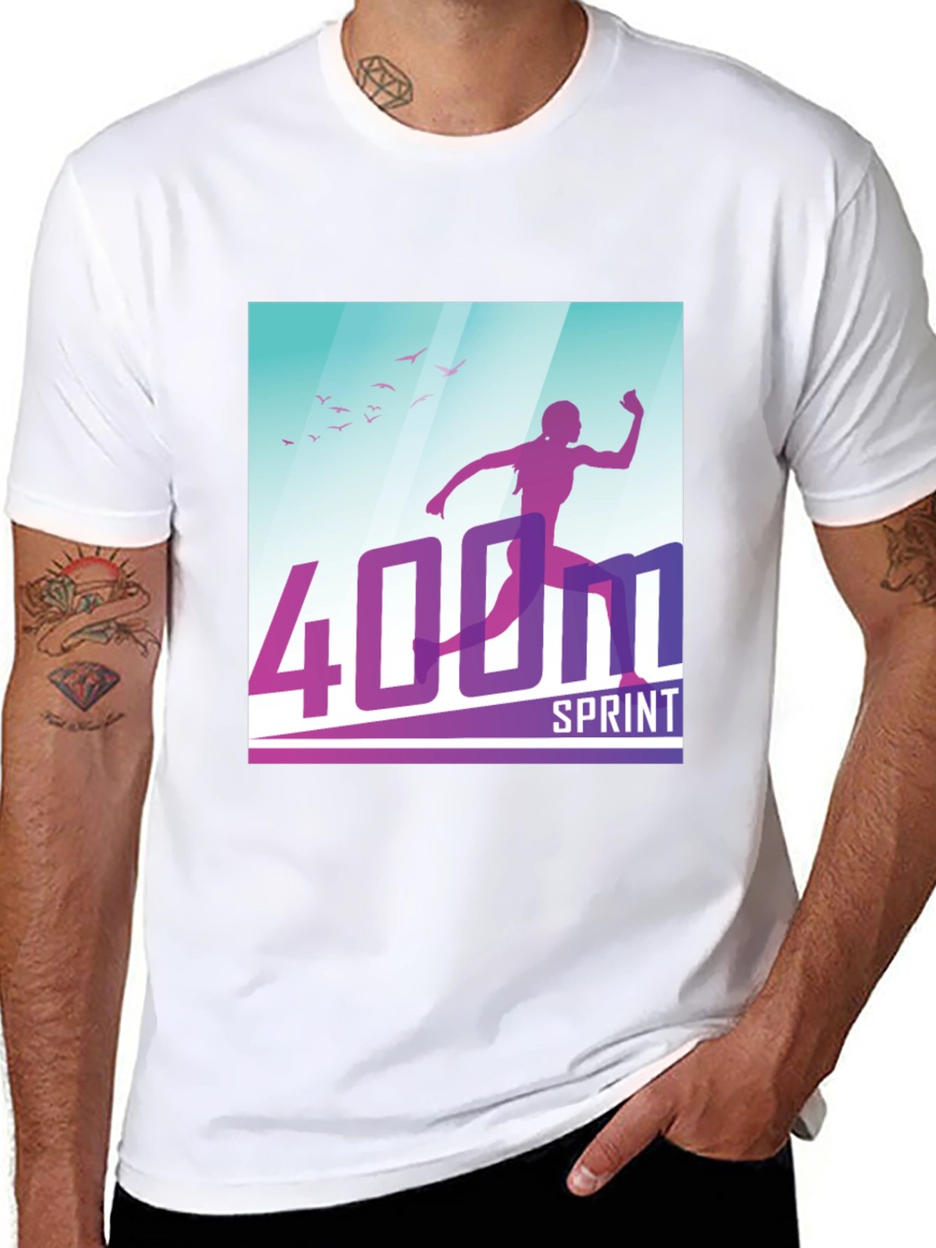 400M Sprint T-Shirt: Athlete Design