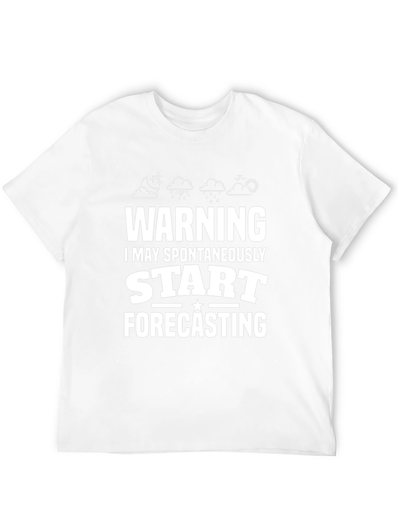 Warning Spontaneous Forecasting Black T-Shirt