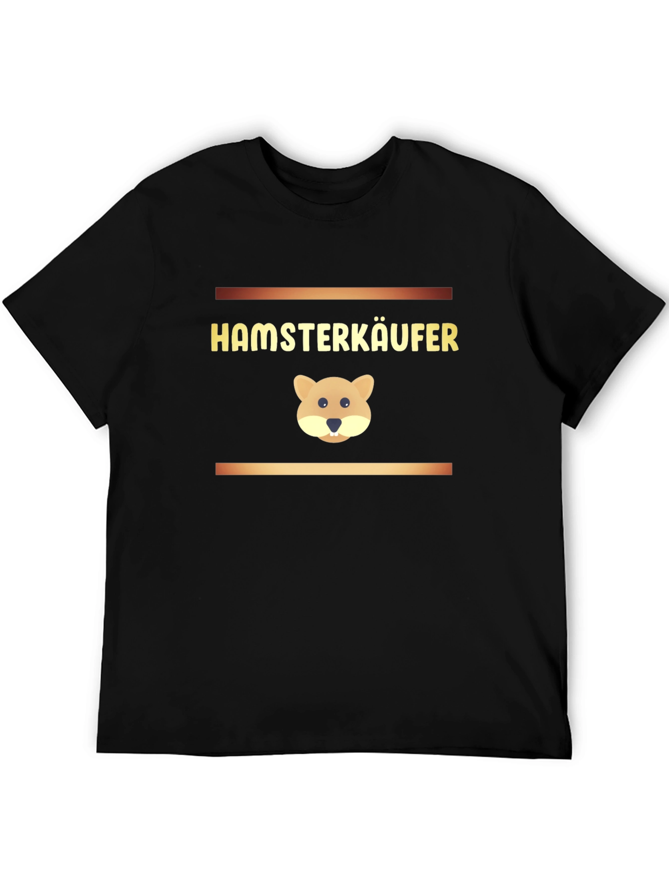 Hamsterkäufer Black T-Shirt with Hamster Design