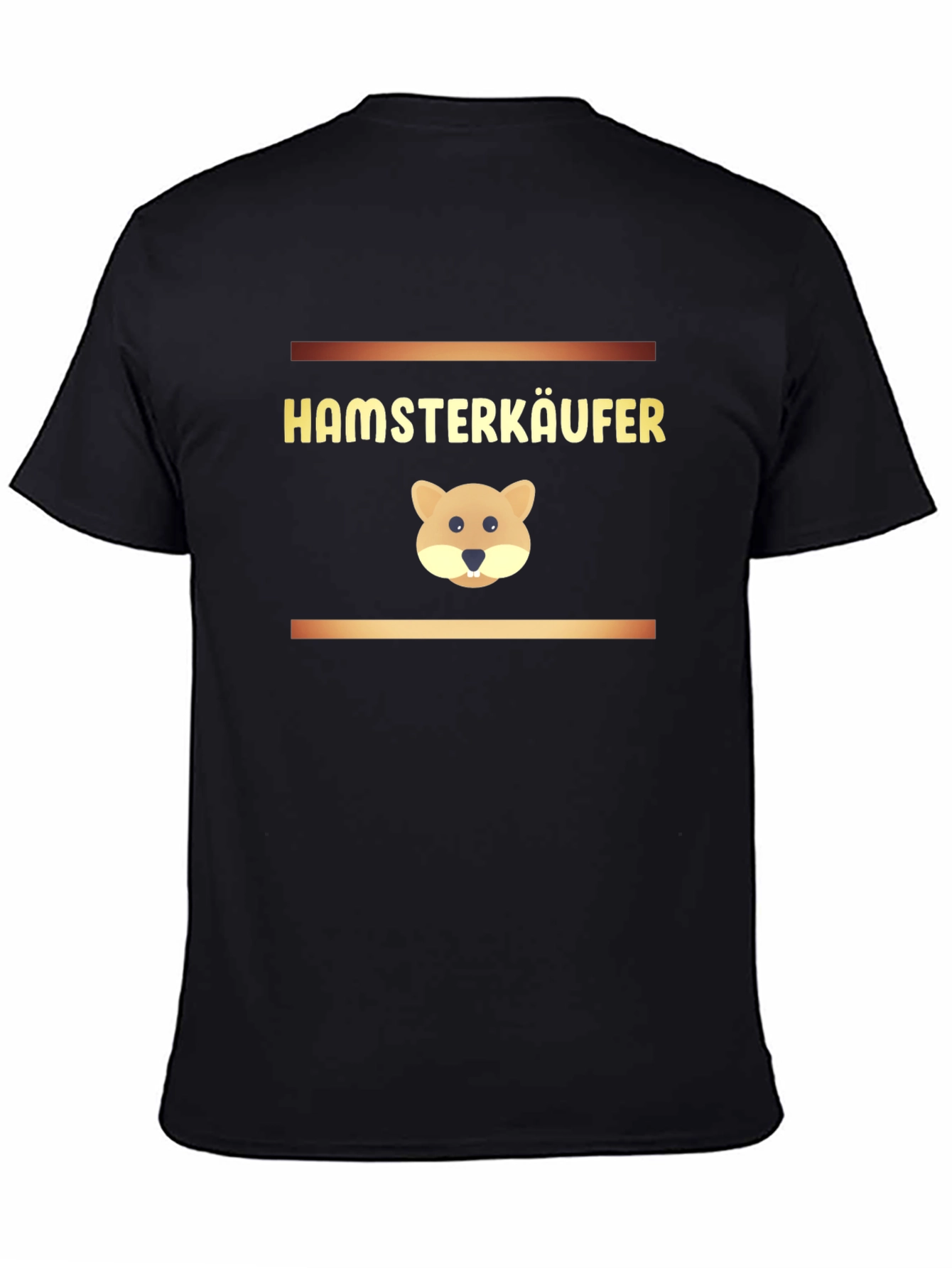 Hamsterkäufer Black T-Shirt with Hamster Design