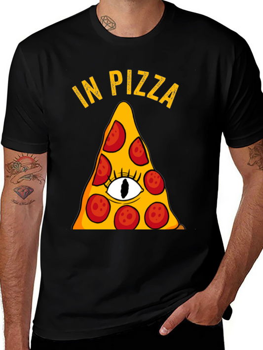 Pizza Illuminati Funny Graphic T-Shirt