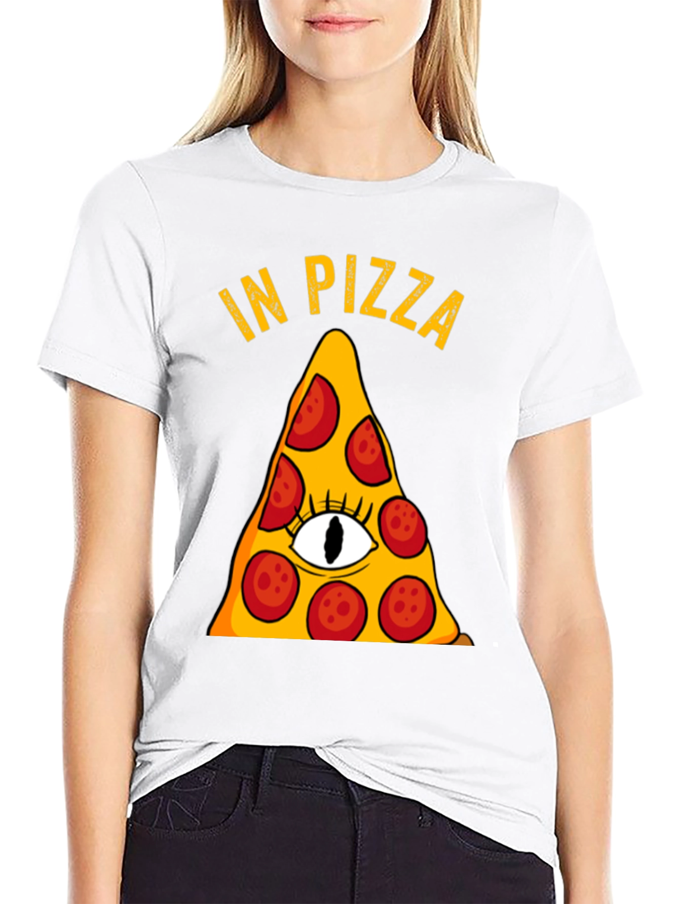 Pizza Illuminati Funny Graphic T-Shirt