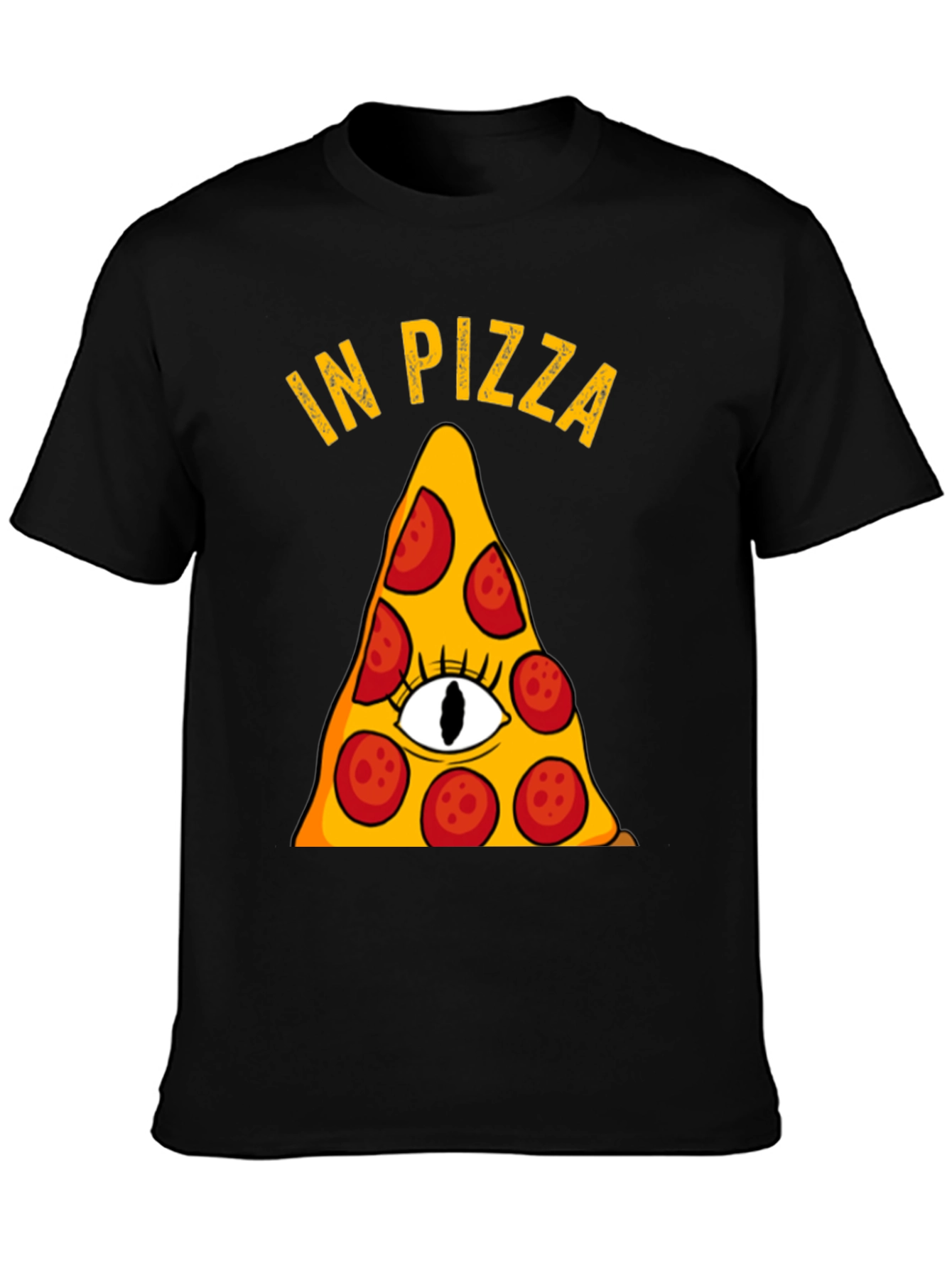 Pizza Illuminati Funny Graphic T-Shirt