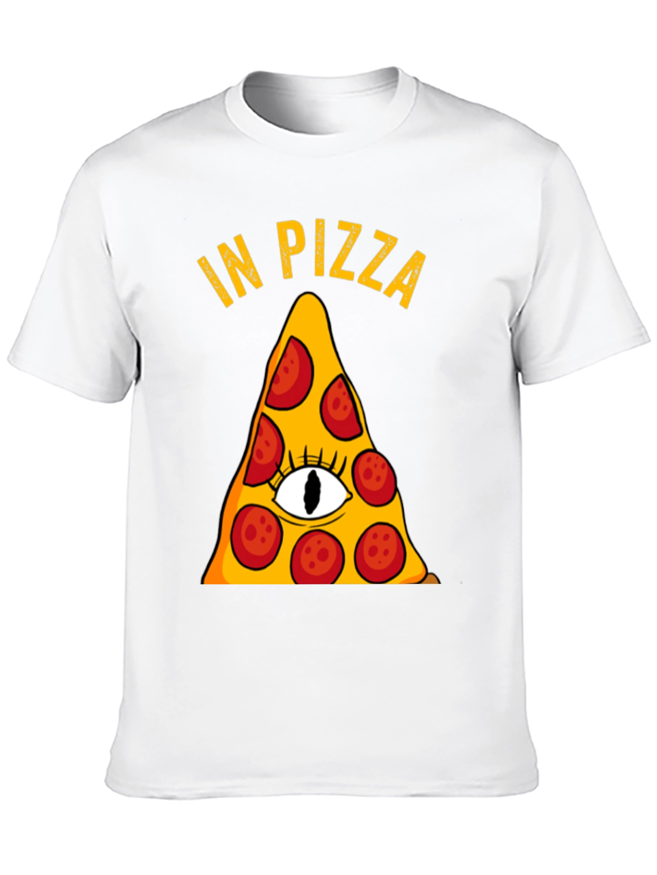Pizza Illuminati Funny Graphic T-Shirt