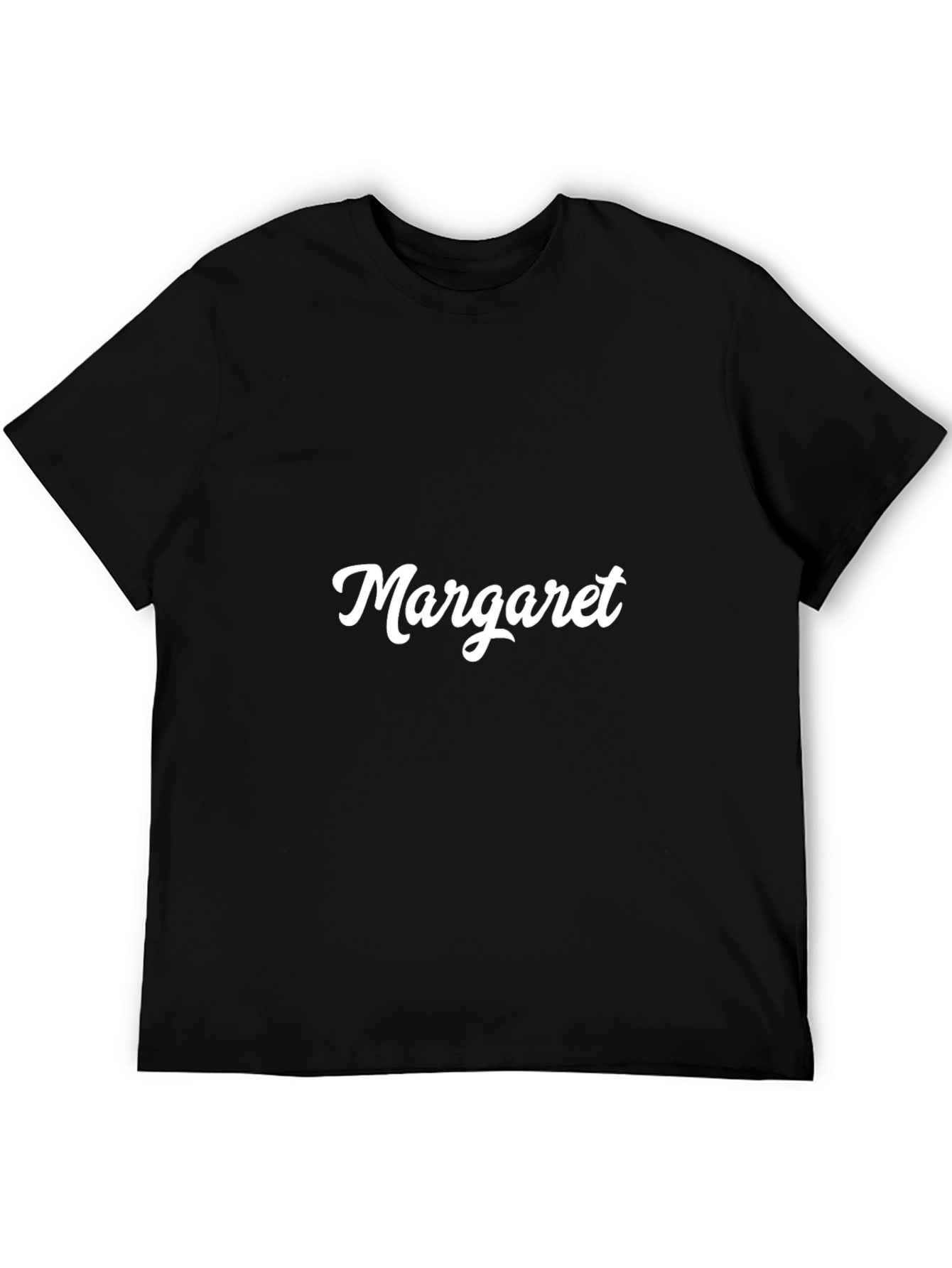 Margaret Custom Name Black T-Shirt