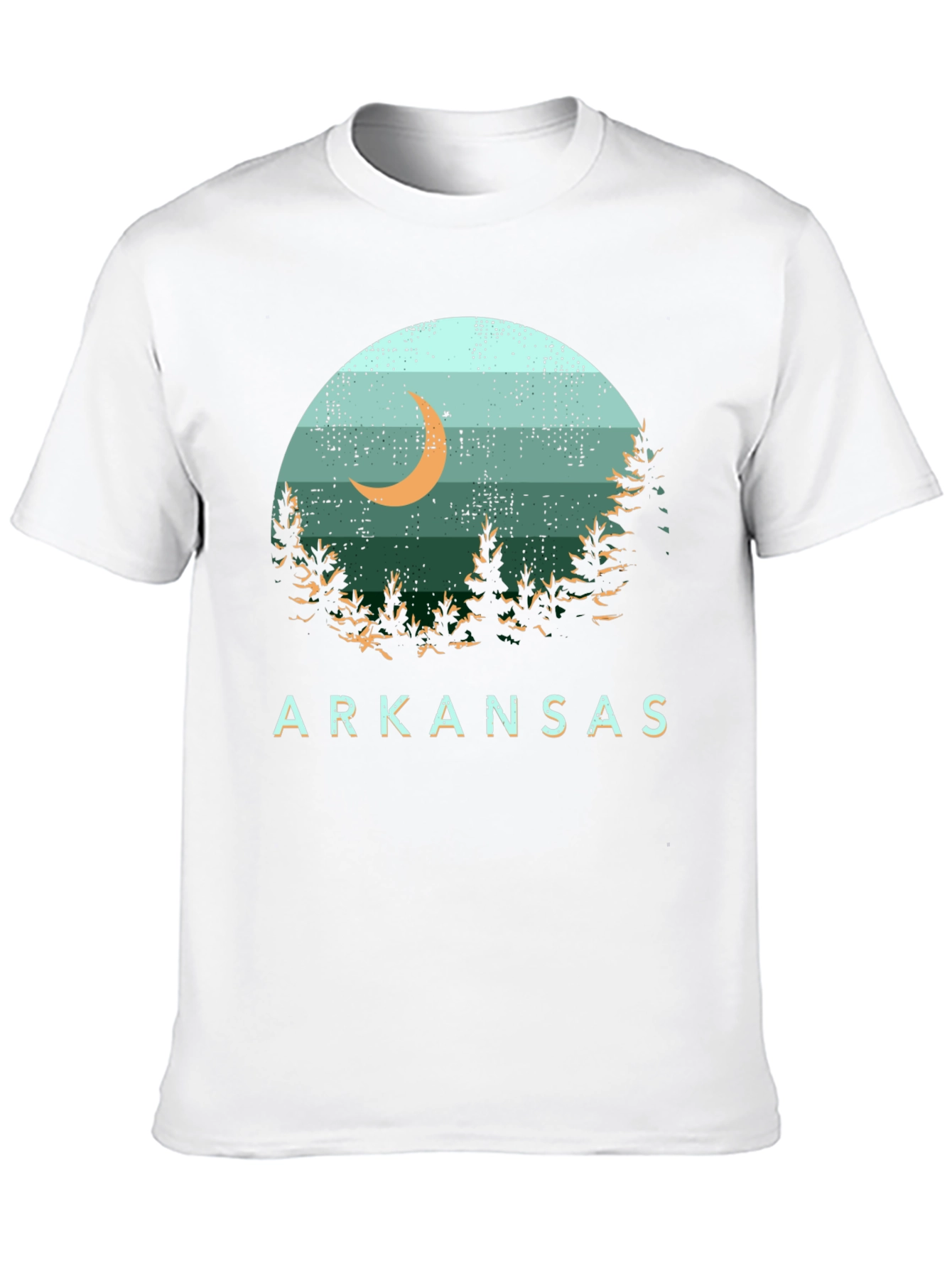 Arkansas Graphic Tee - Nature Scene Black T-Shirt
