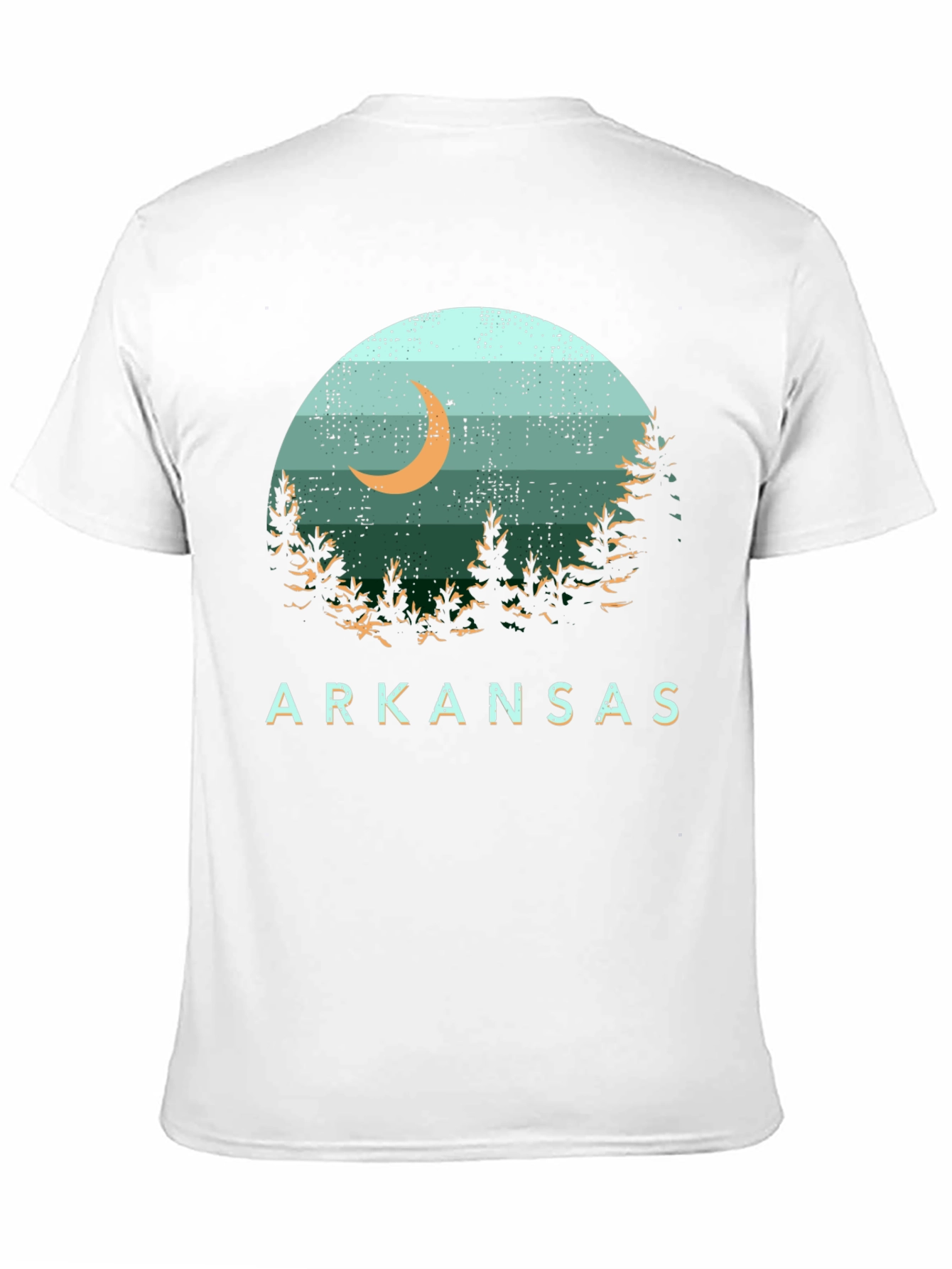 Arkansas Graphic Tee - Nature Scene Black T-Shirt