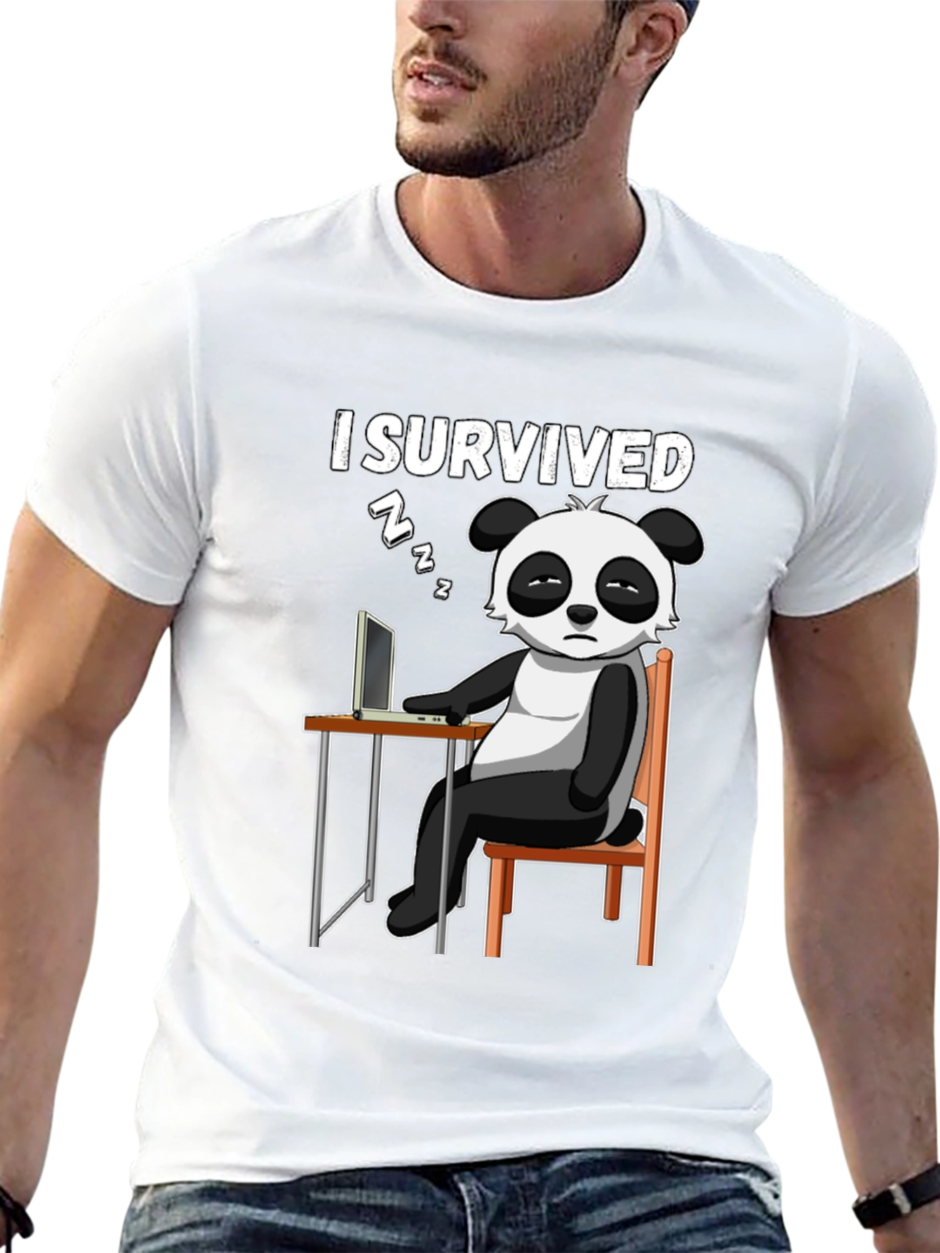 I Survived Funny Panda T-Shirt