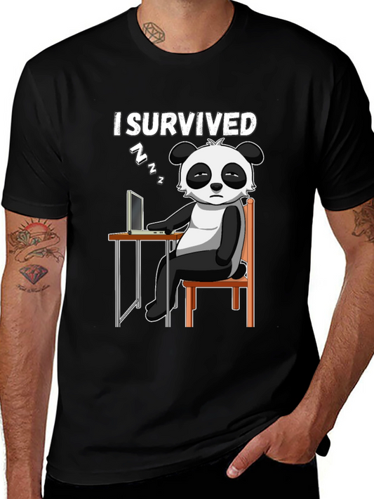 I Survived Funny Panda T-Shirt