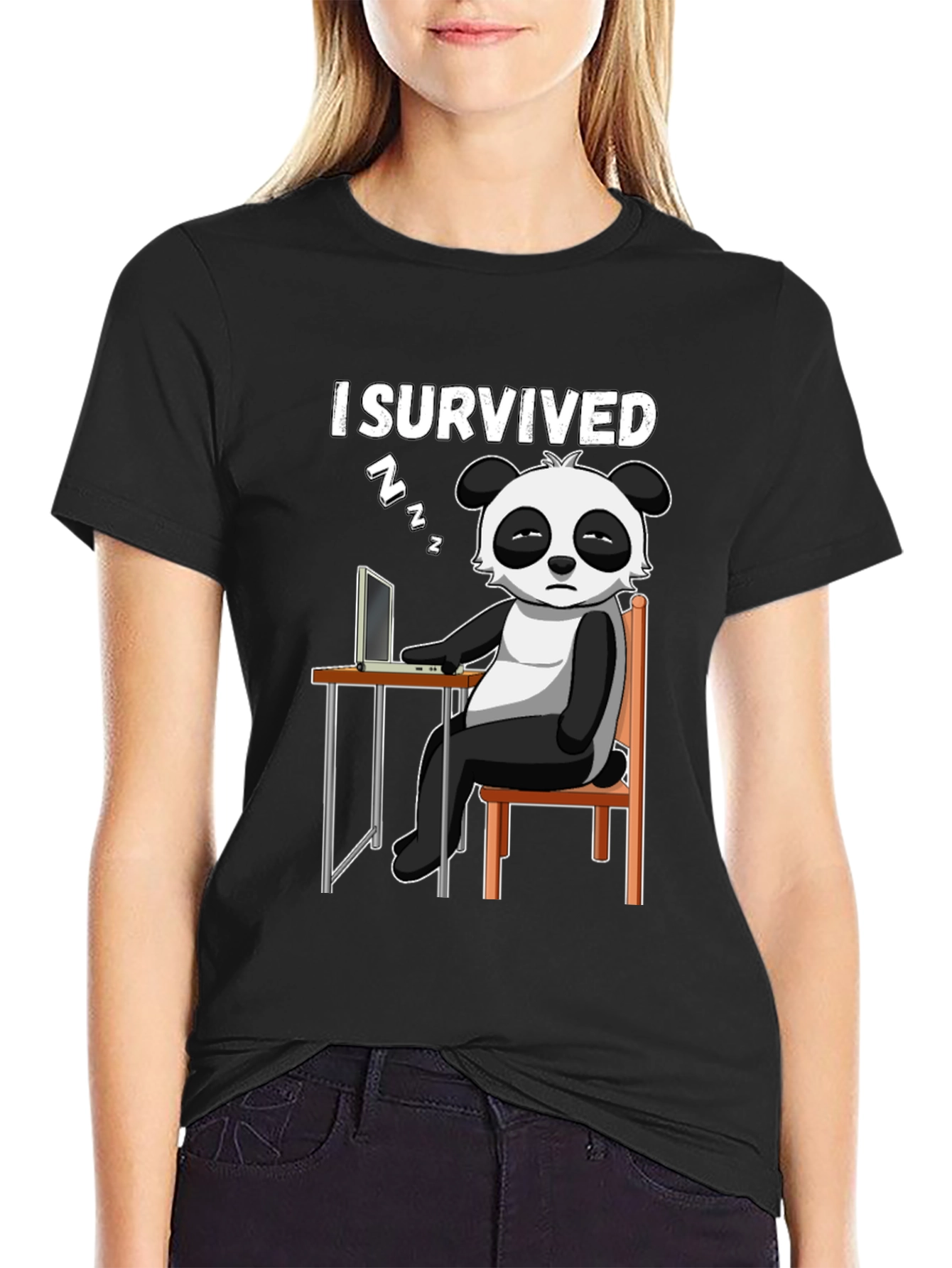 I Survived Funny Panda T-Shirt