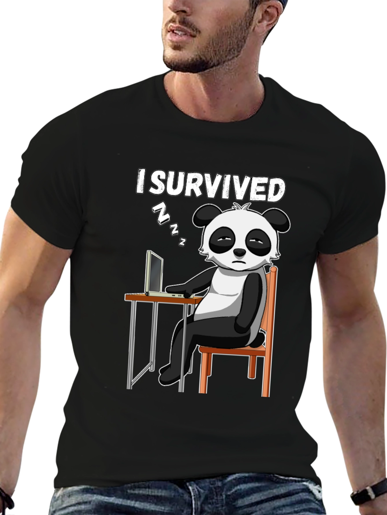 I Survived Funny Panda T-Shirt