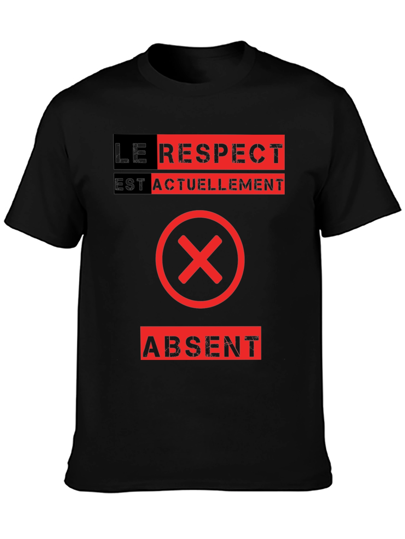 Le Respect Est Absent Graphic Tee - Black