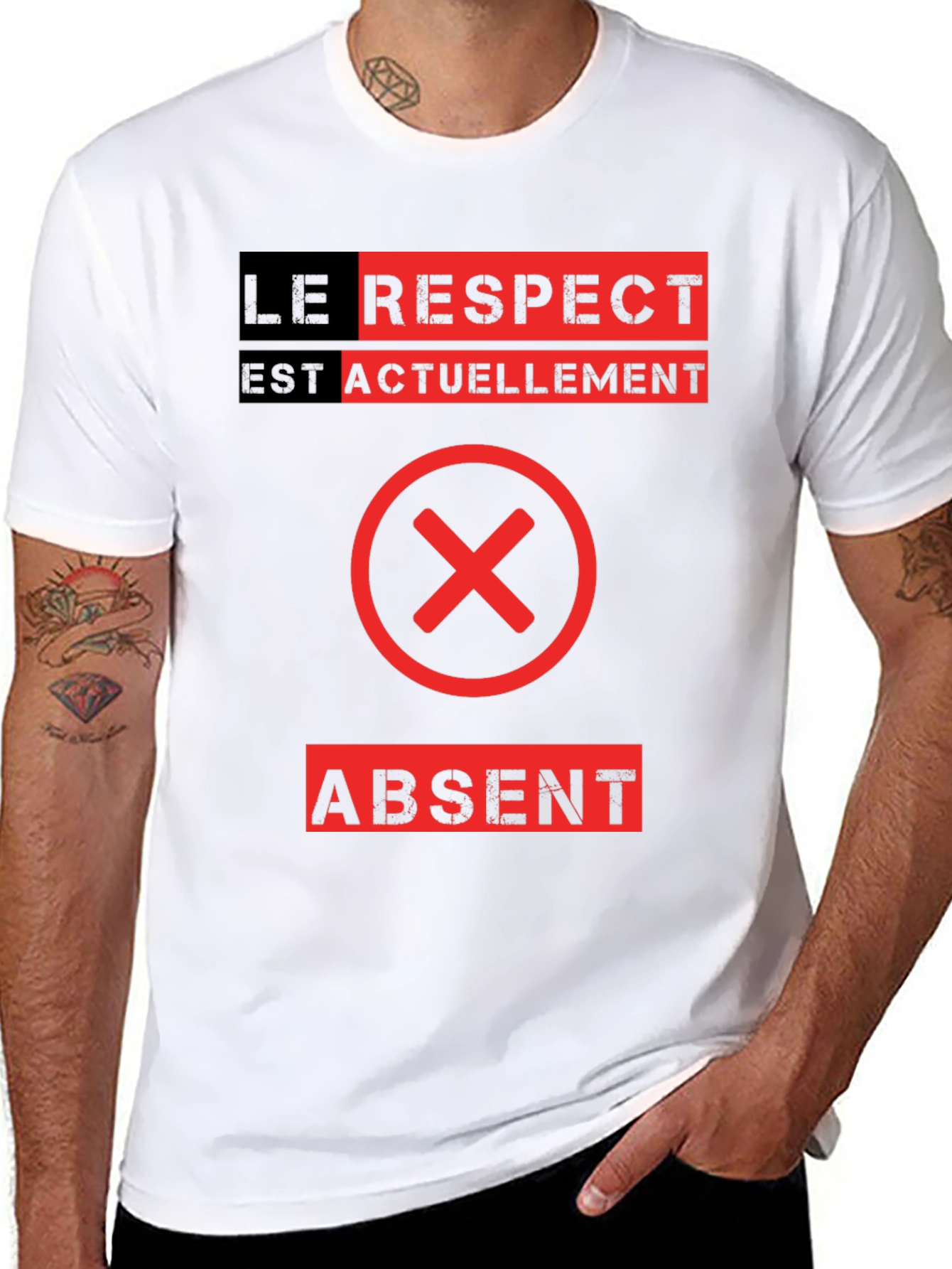Le Respect Est Absent Graphic Tee - Black