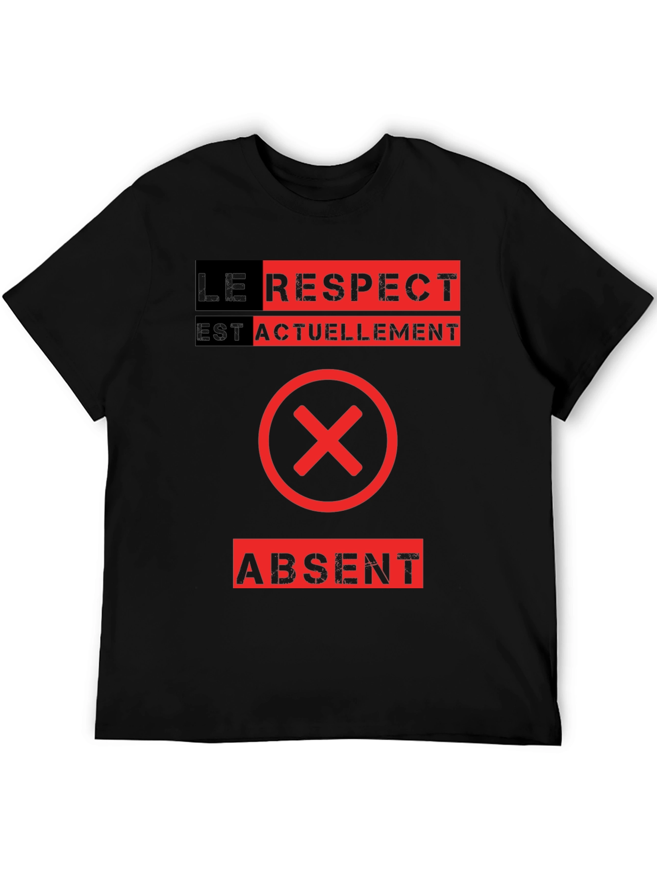 Le Respect Est Absent Graphic Tee - Black