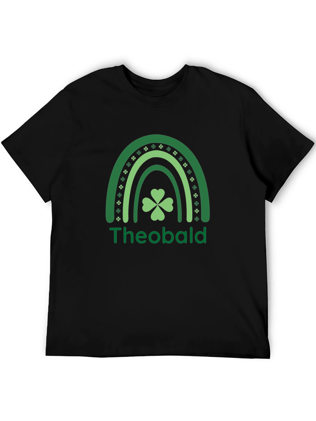 St. Patricks Day Theobald Rainbow Shamrock T-Shirt
