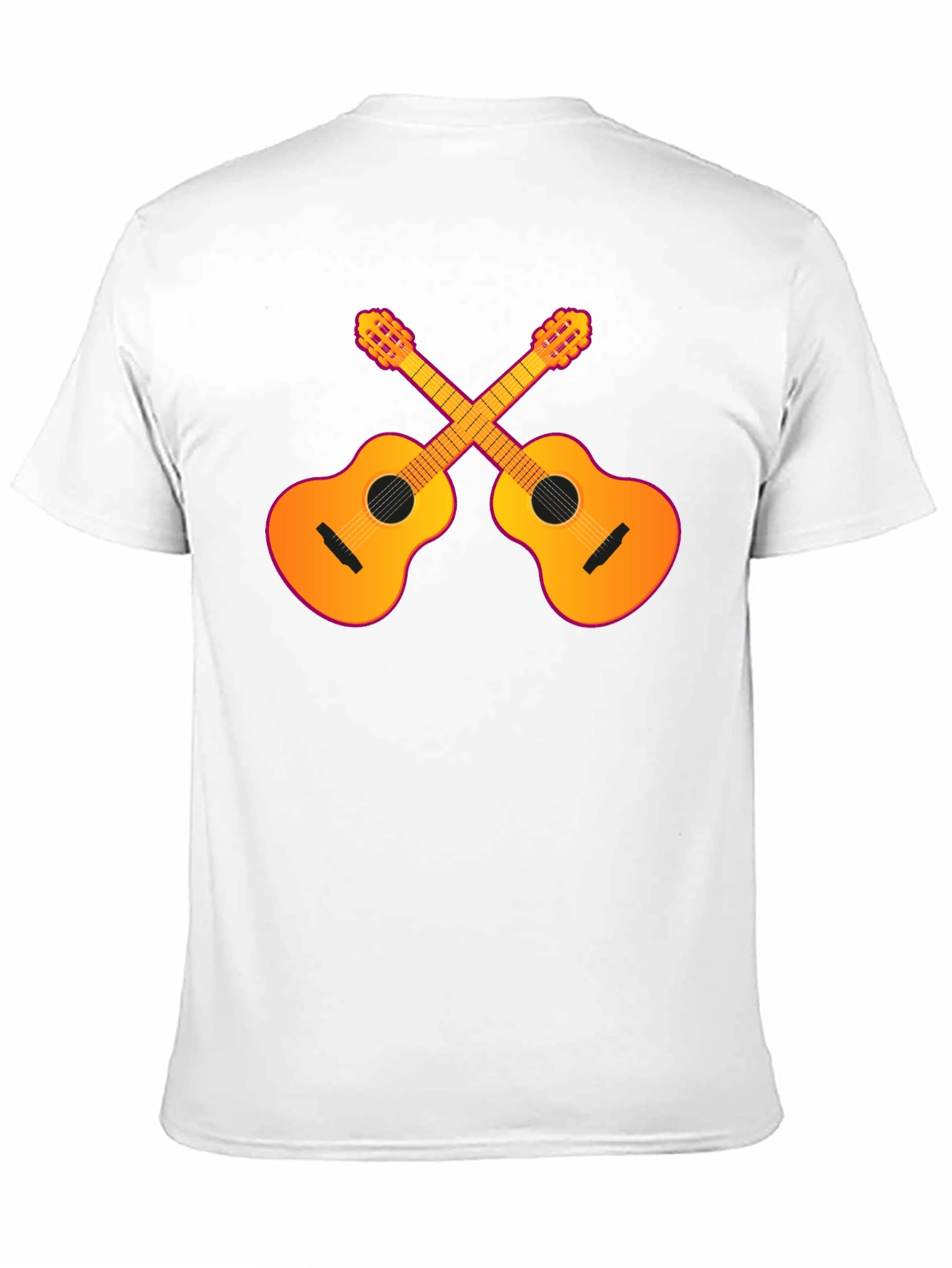 Guitar Crossed Graphic T-Shirt - Black