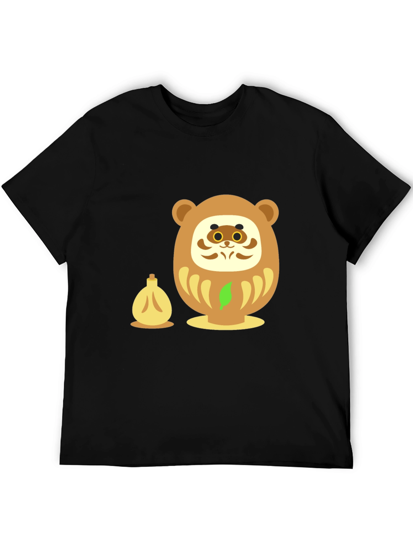 Tanuki Dumpling T-Shirt - Unisex Black Cotton Tee