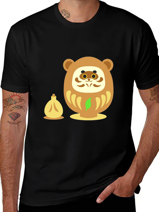 Tanuki Dumpling T-Shirt - Unisex Black Cotton Tee