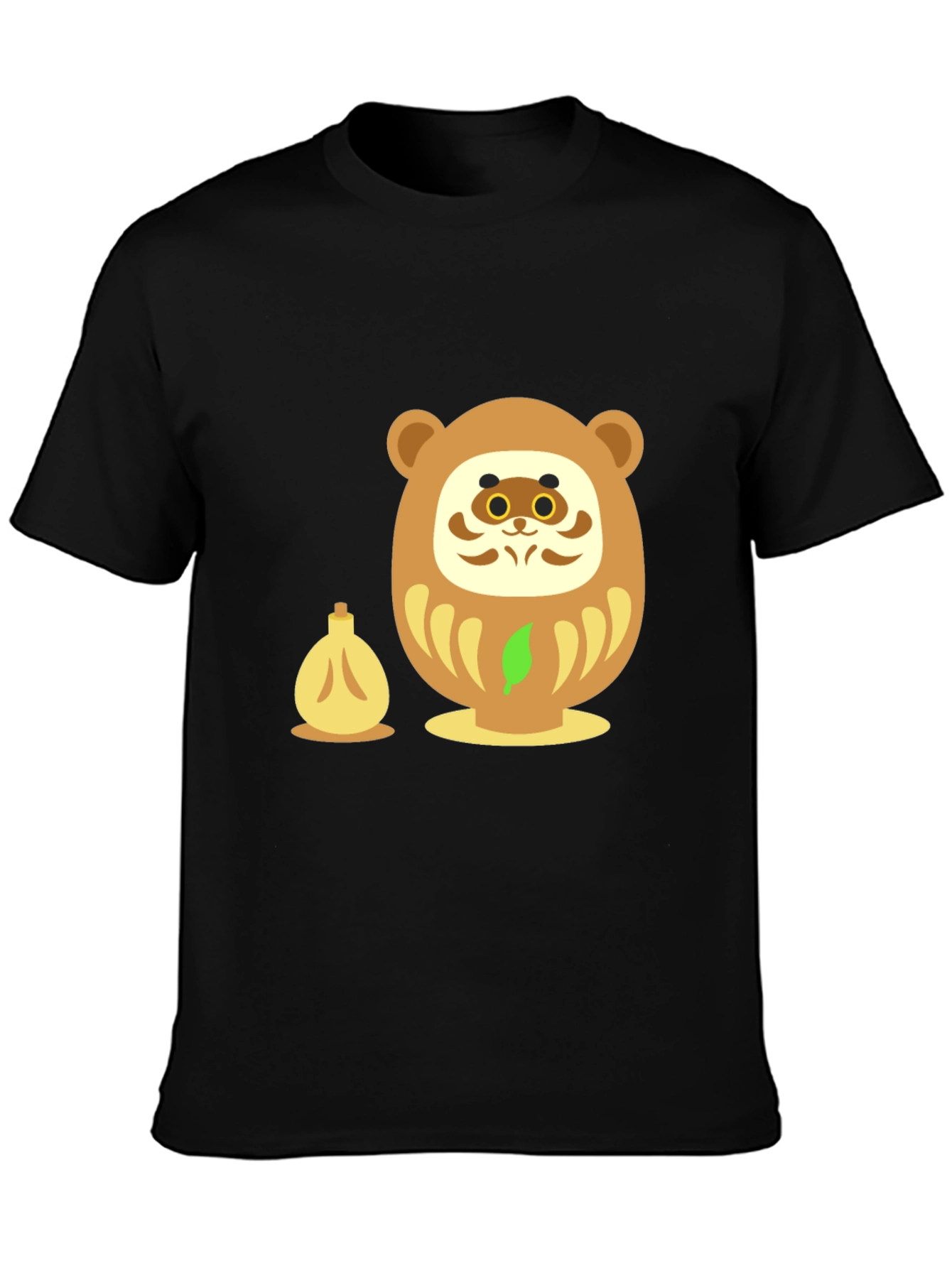 Tanuki Dumpling T-Shirt - Unisex Black Cotton Tee
