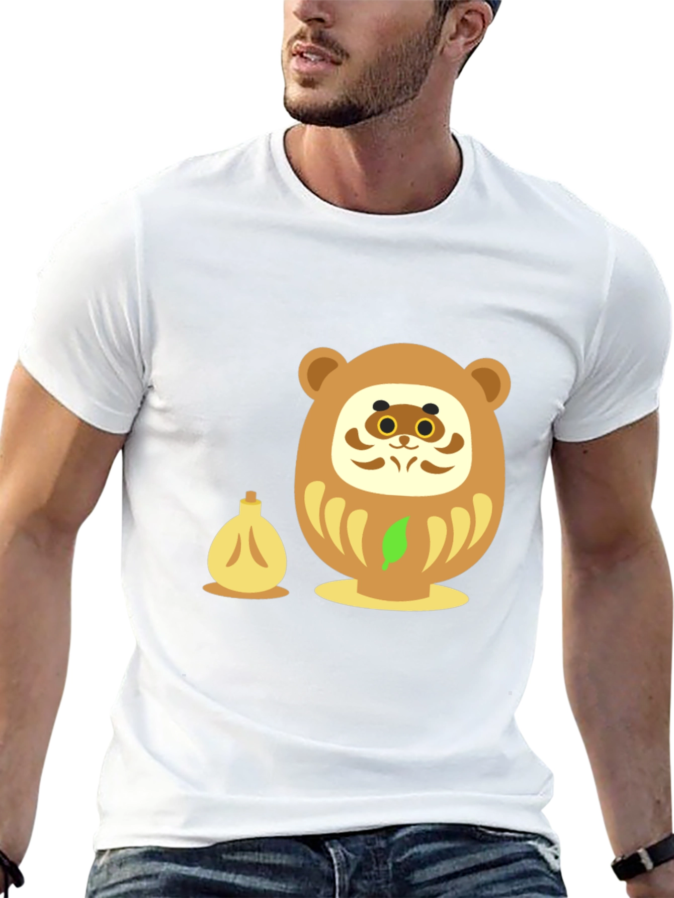 Tanuki Dumpling T-Shirt - Unisex Black Cotton Tee