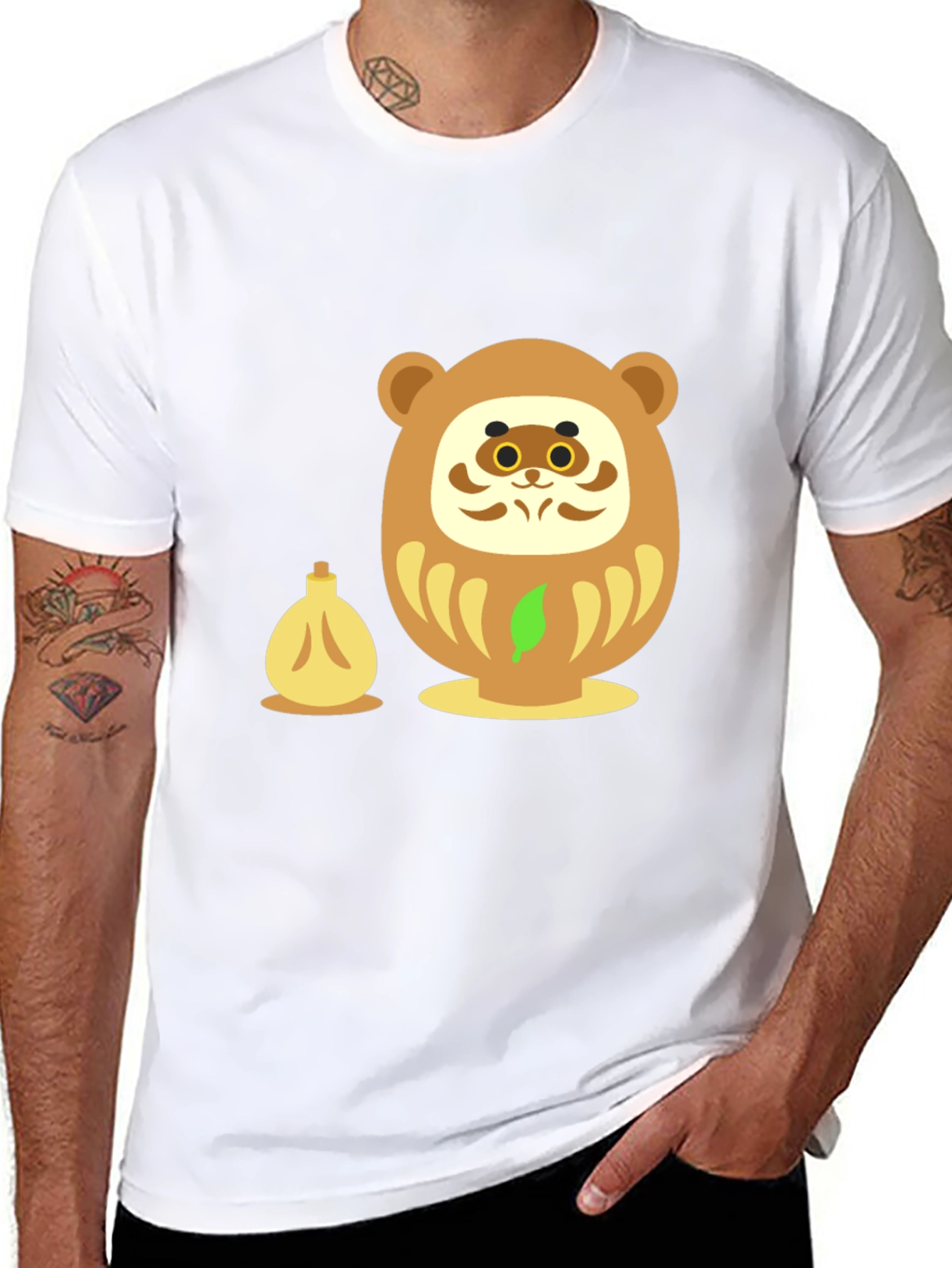 Tanuki Dumpling T-Shirt - Unisex Black Cotton Tee