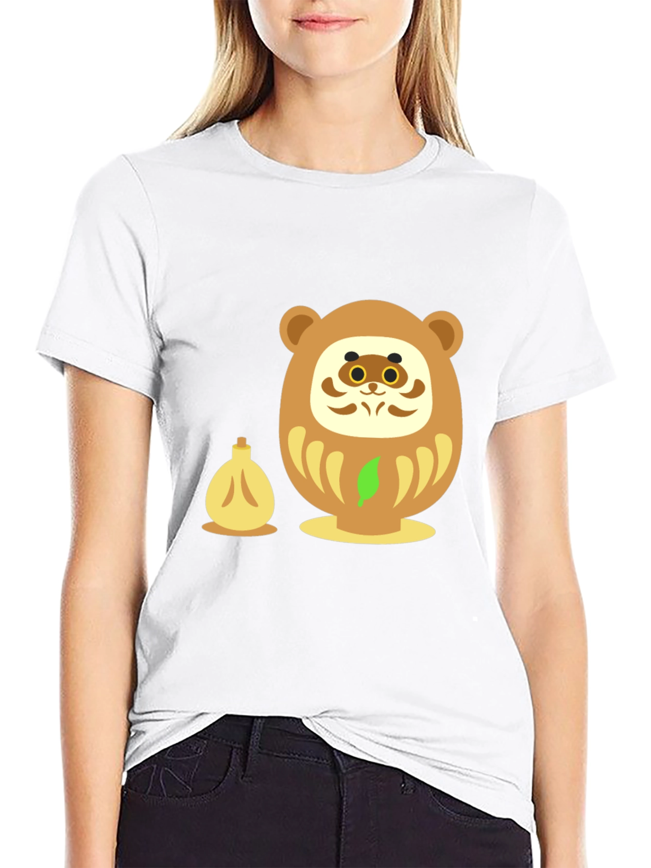 Tanuki Dumpling T-Shirt - Unisex Black Cotton Tee