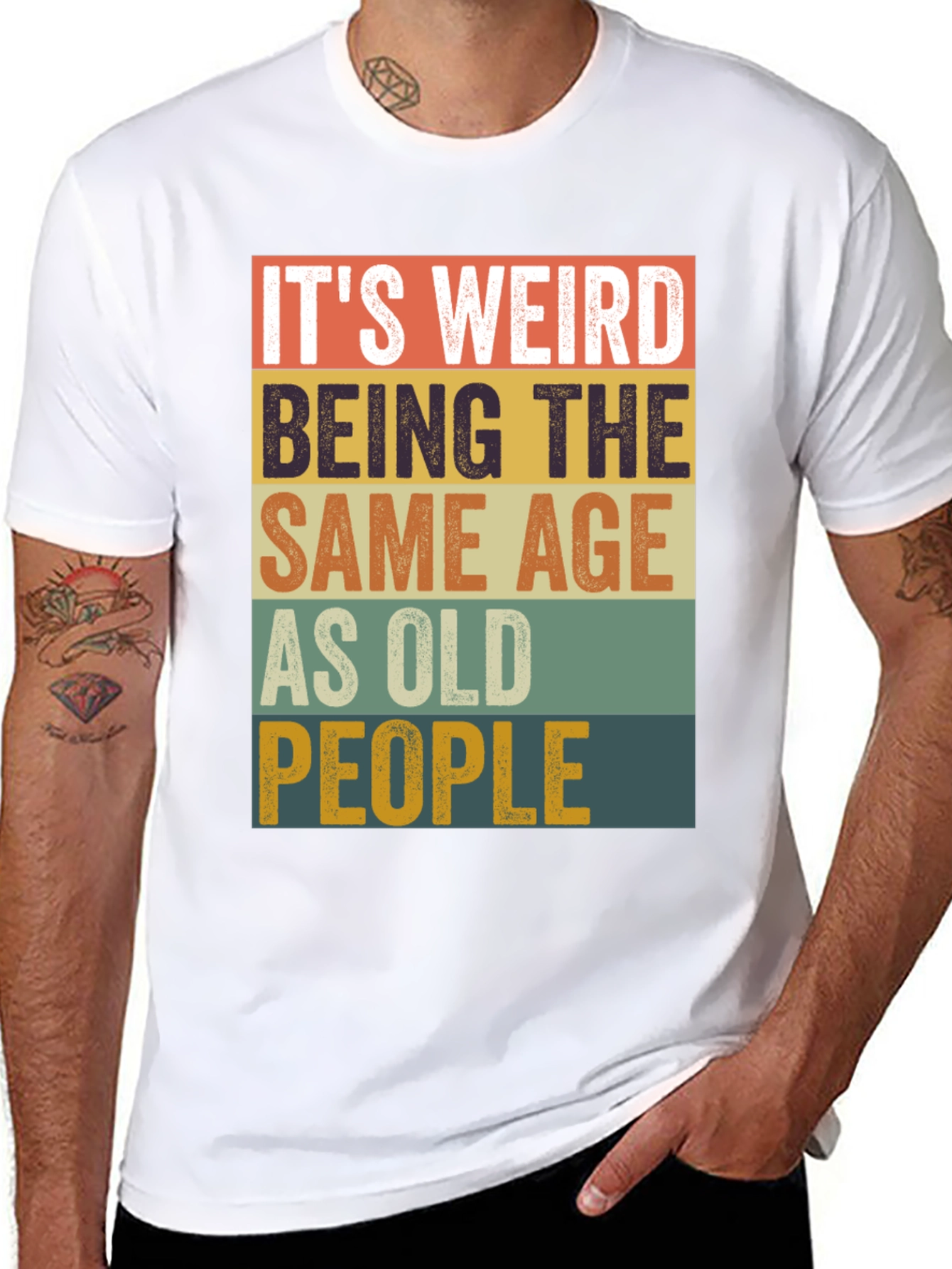 Funny Age Saying Mens Graphic Tee