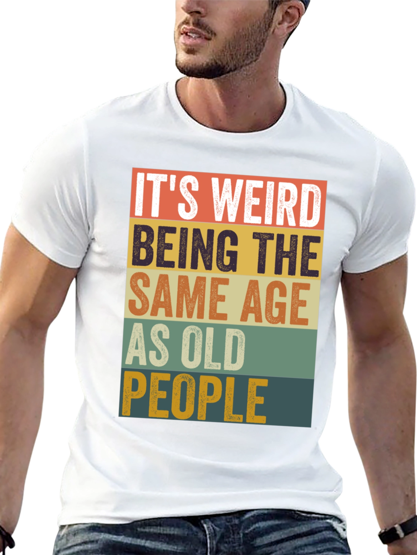 Funny Age Saying Mens Graphic Tee