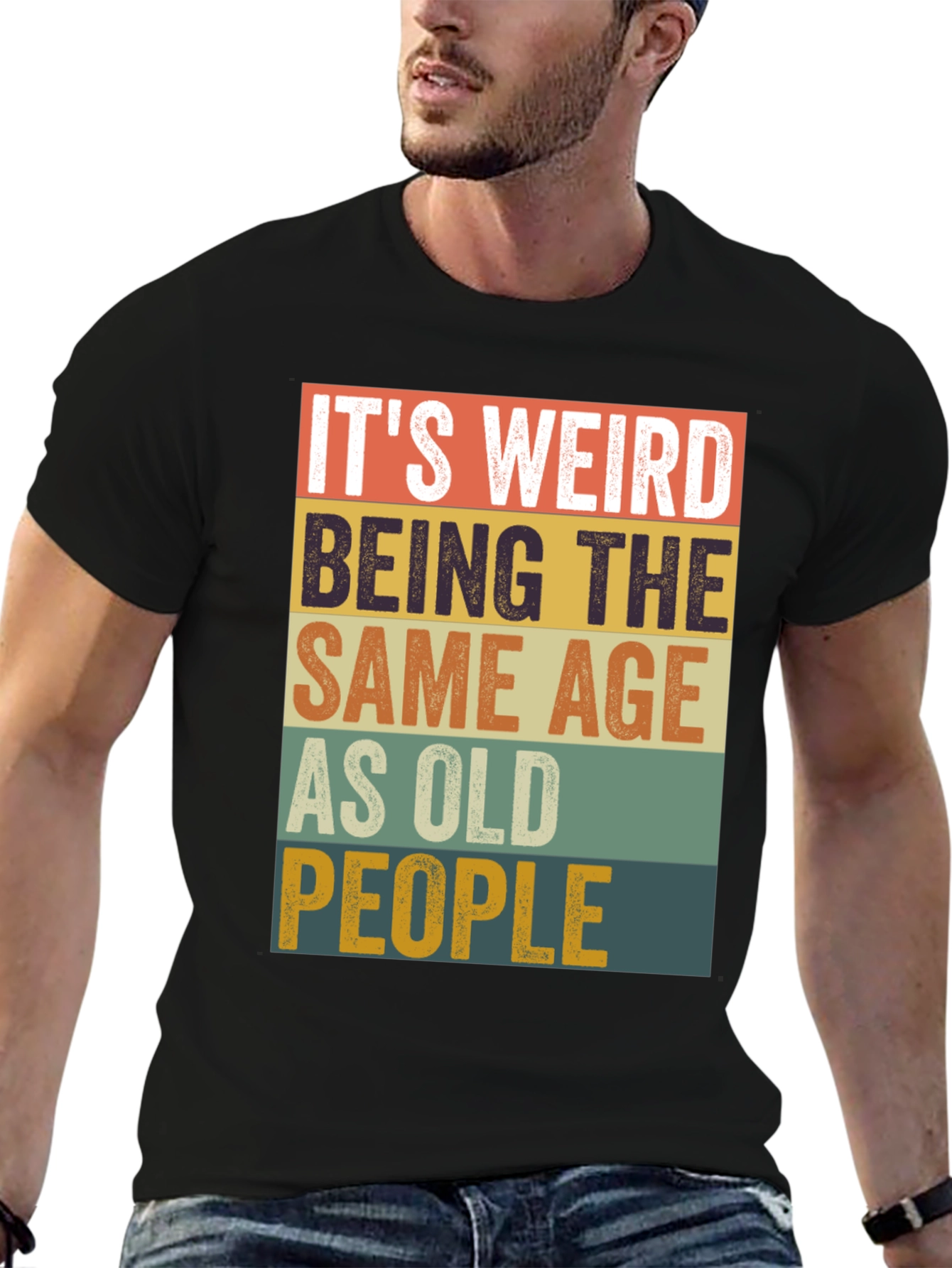 Funny Age Saying Mens Graphic Tee