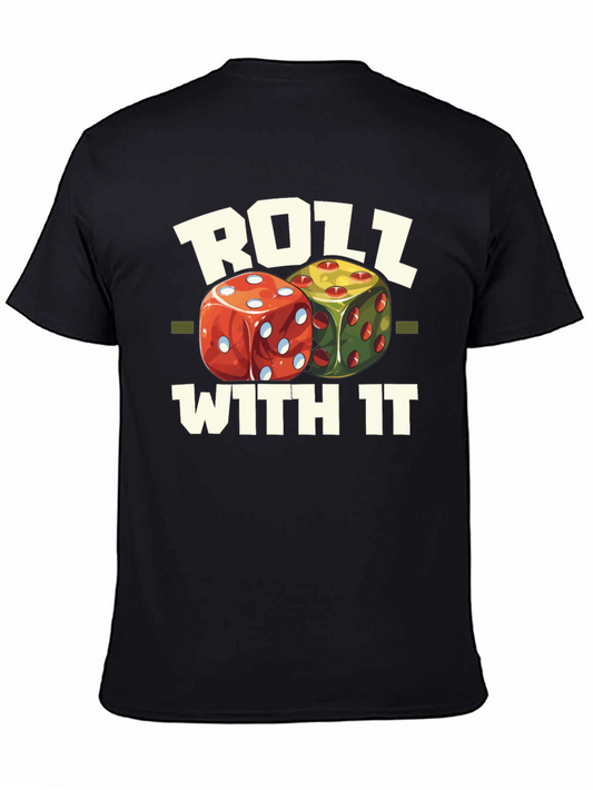 Roll With It Graphic Tee - Fun Dice Design