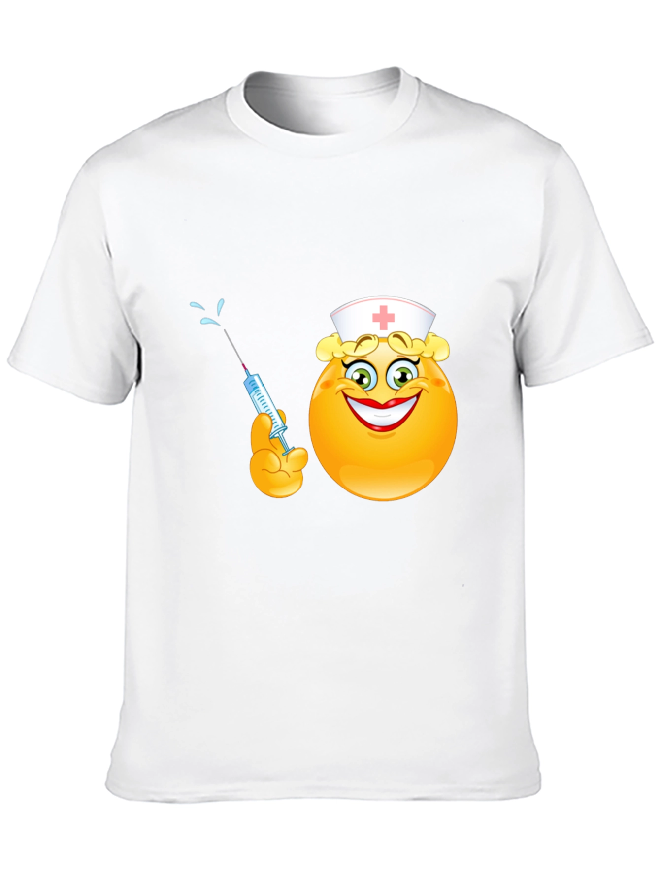 Funny Nurse Emoji T-Shirt - Black Cotton Tee