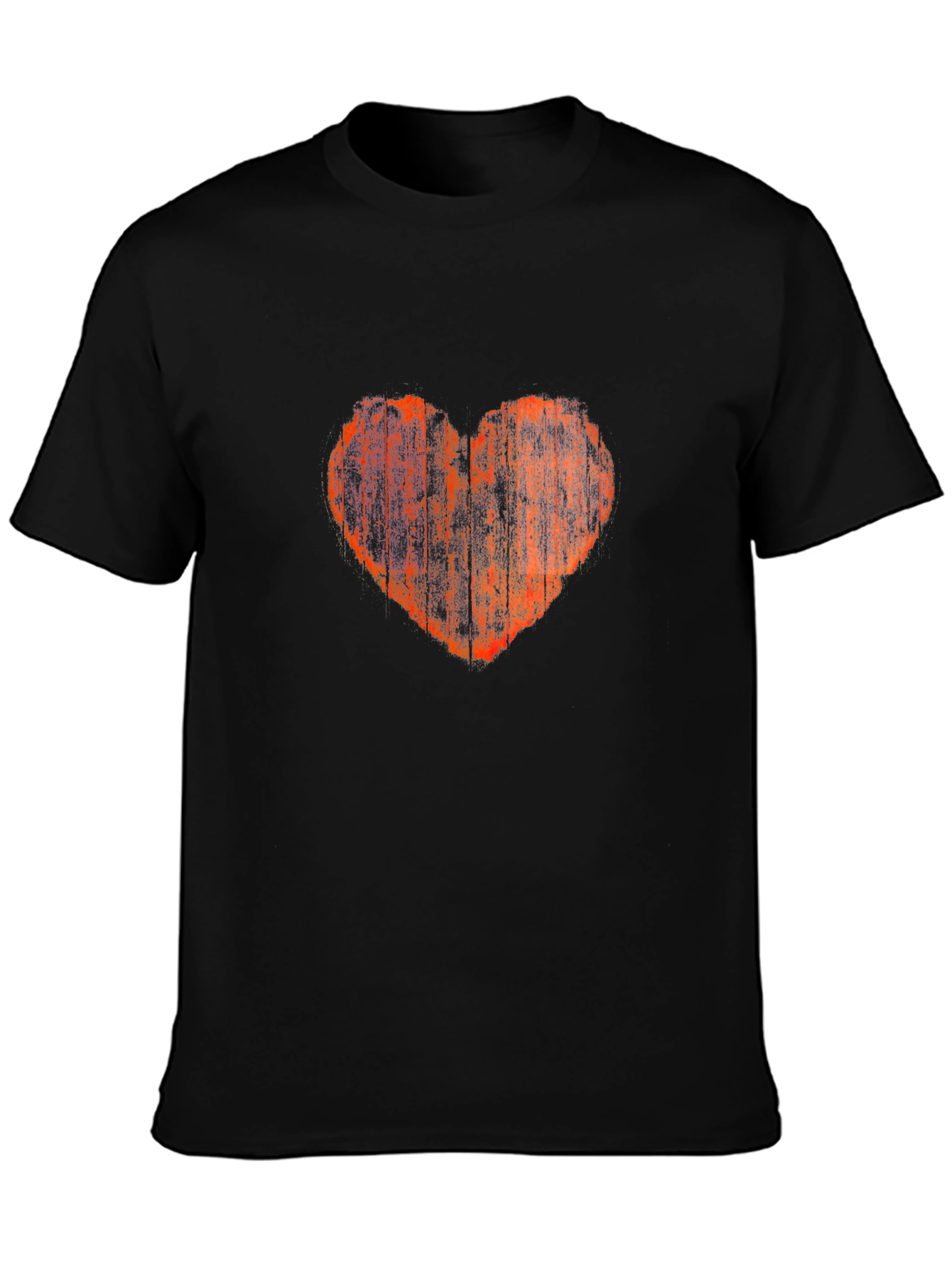 Distressed Heart Graphic Tee - Black