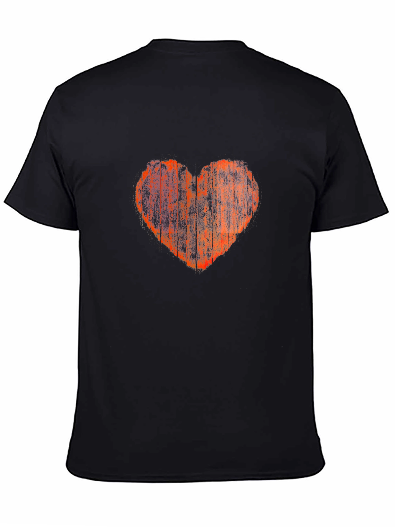 Distressed Heart Graphic Tee - Black