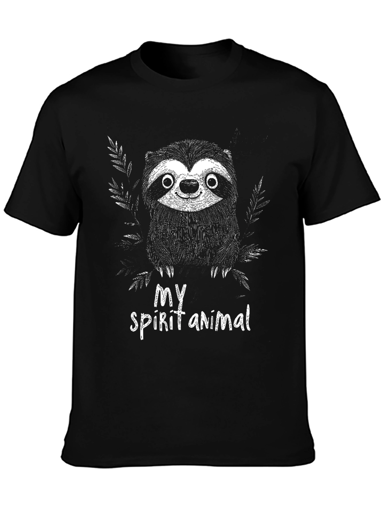 Sloth Spirit Animal Graphic Tee - Relaxed Fit