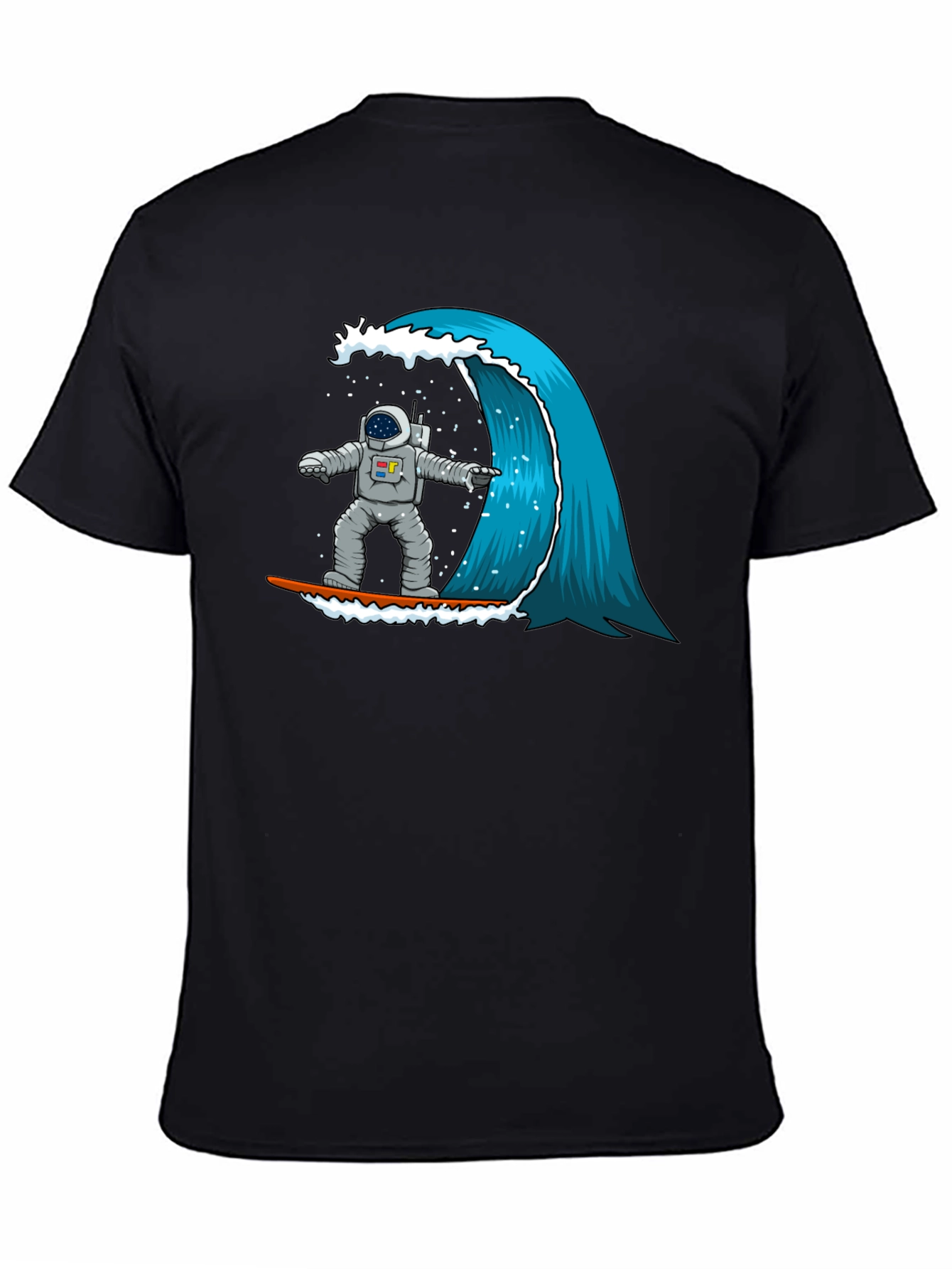 Astronaut Surfing Wave T-Shirt - Space Adventure