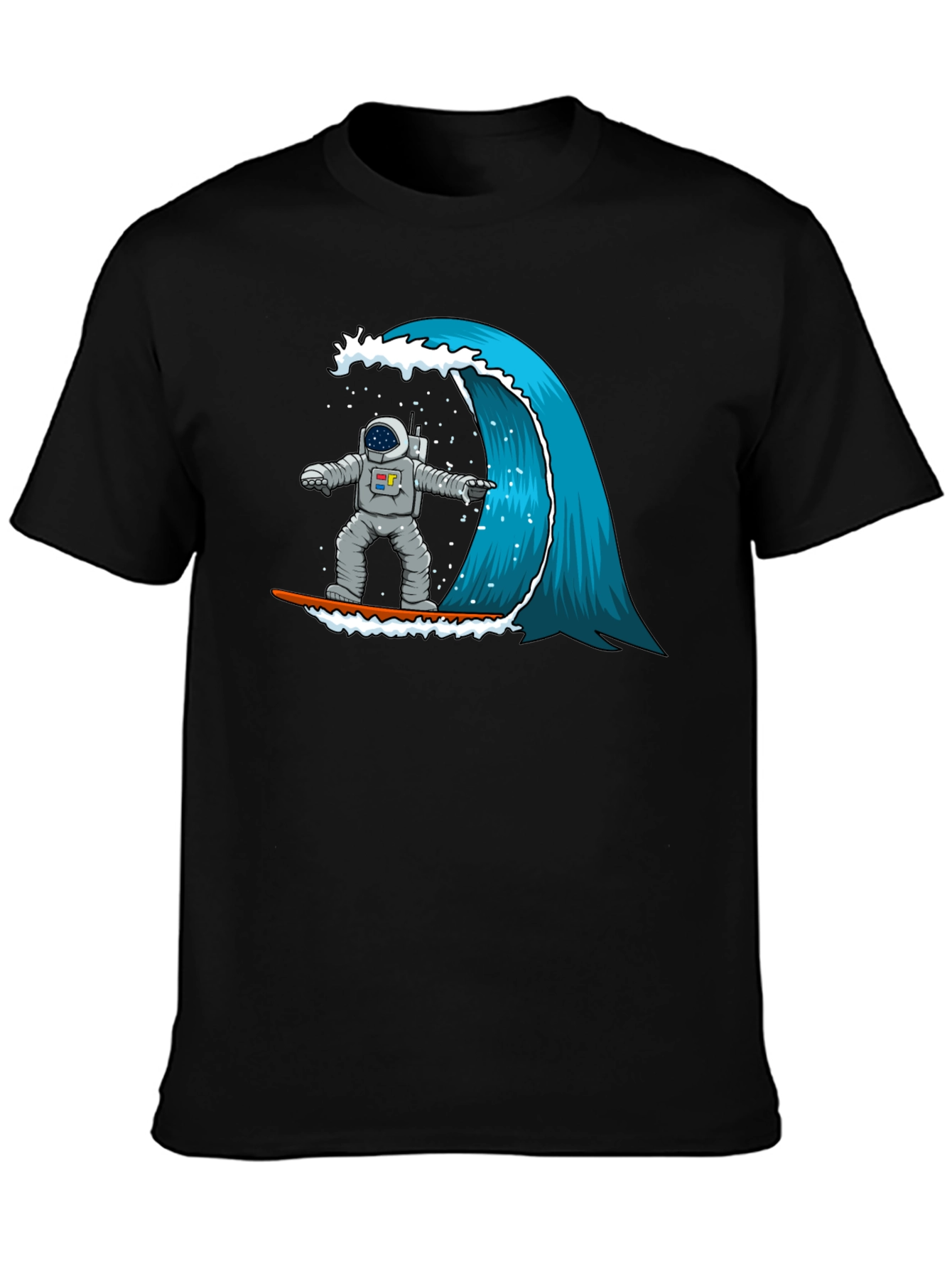 Astronaut Surfing Wave T-Shirt - Space Adventure