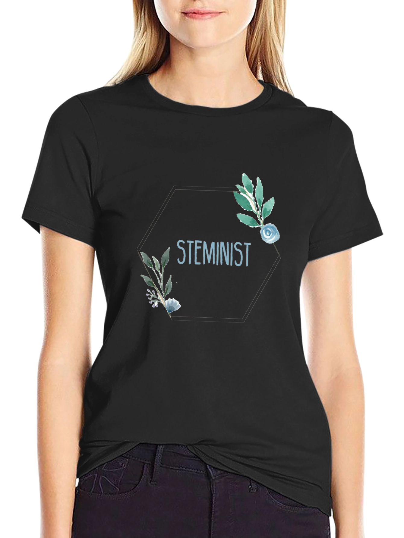 STEMinist Floral Graphic T-Shirt - Science Feminist Tee
