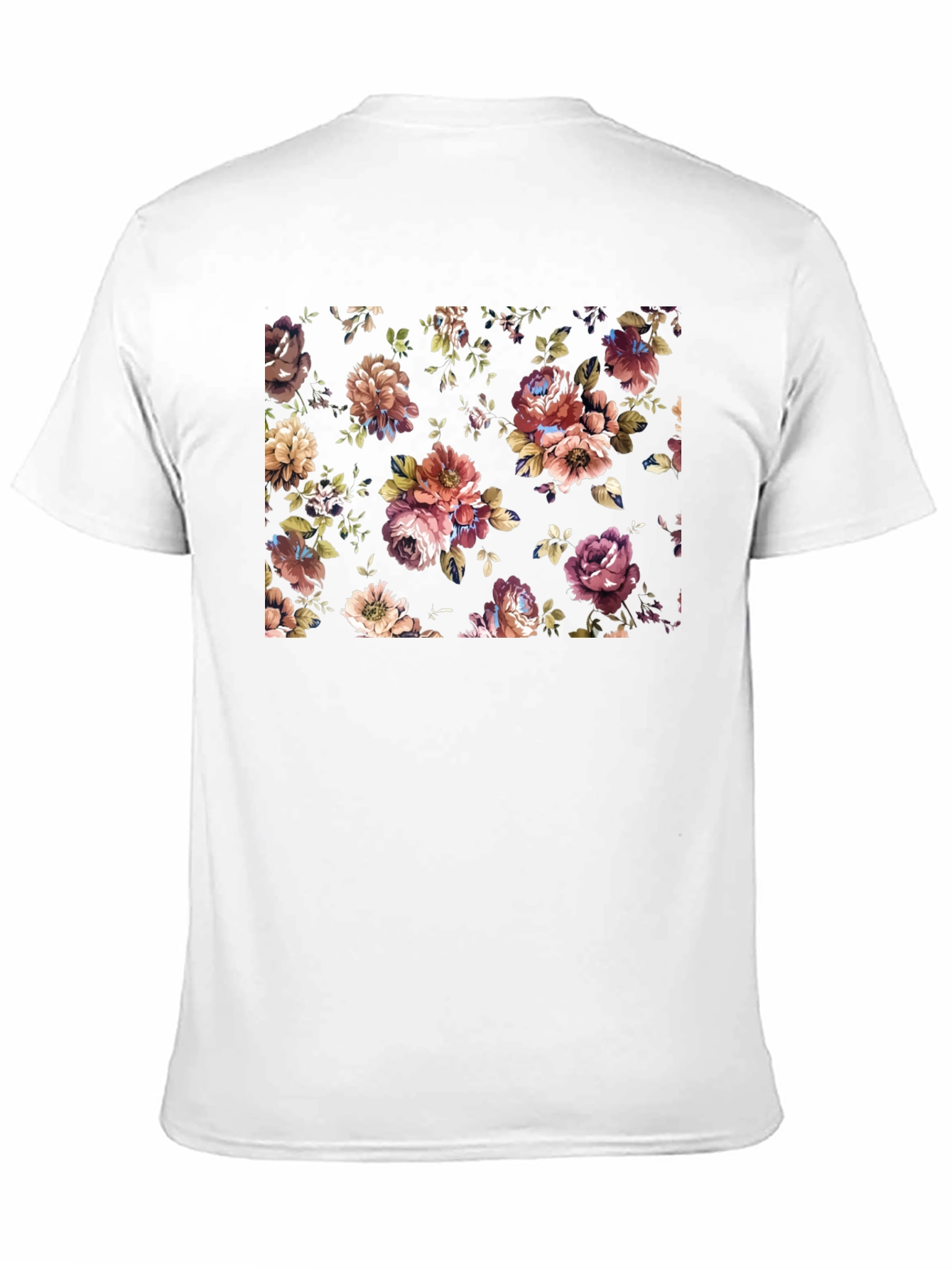 Floral Print Black Tee - Stylish Mens T-Shirt
