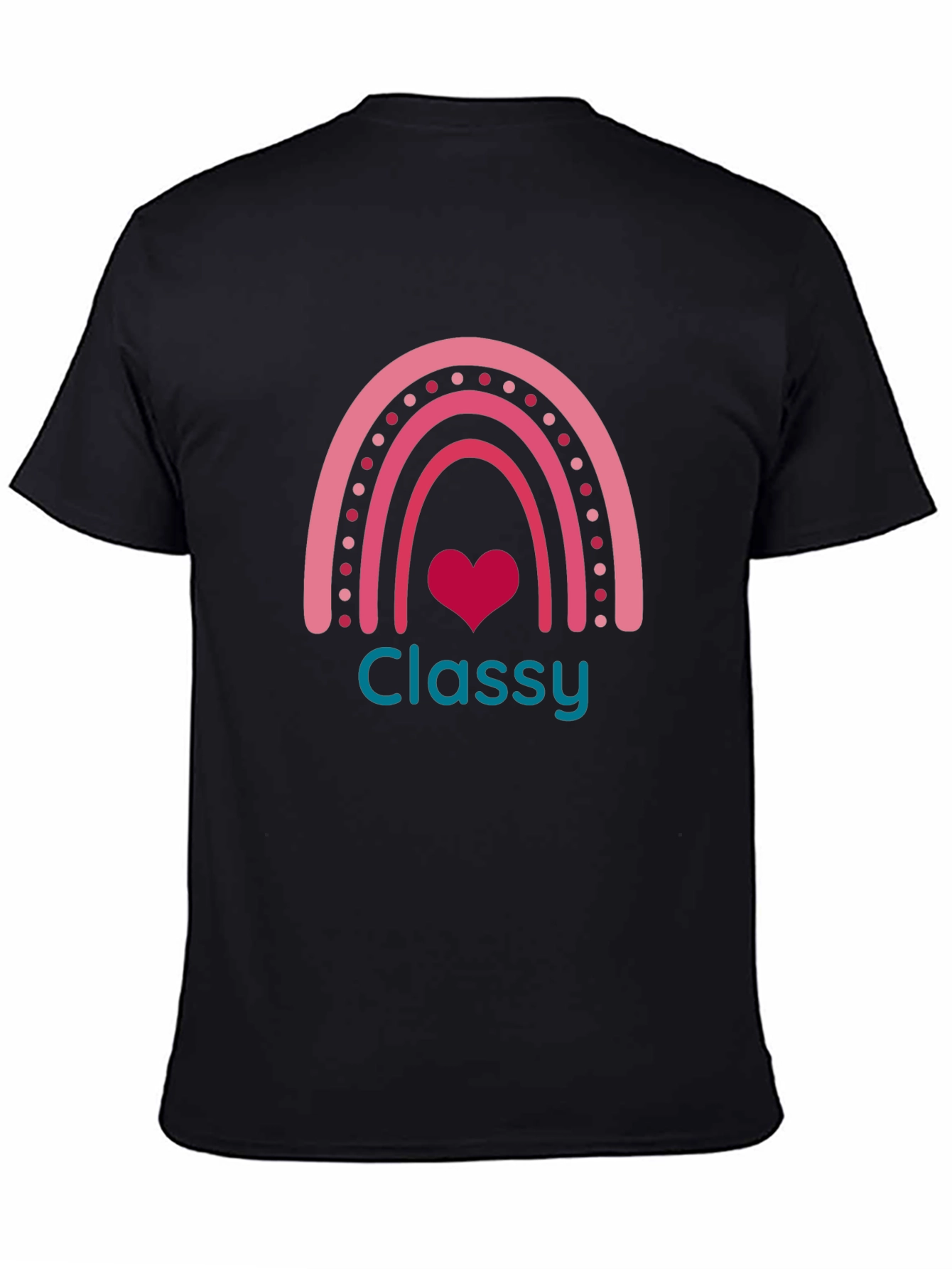 Classy Rainbow Heart Graphic Tee