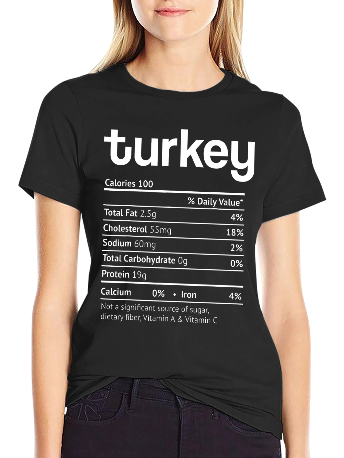 Turkey Nutrition Facts T-Shirt - Funny Thanksgiving Tee