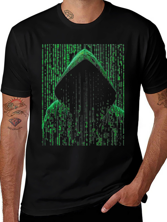 Matrix Hacker Graphic Tee - Cool Coding Style