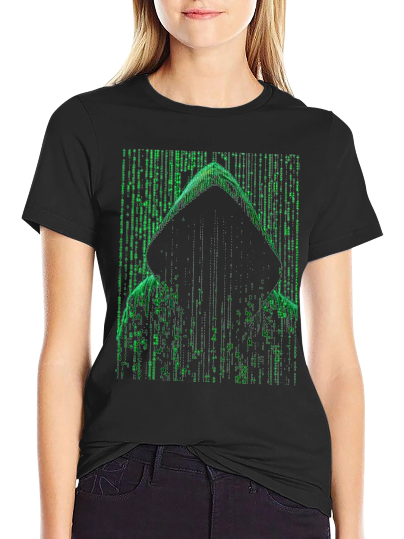 Matrix Hacker Graphic Tee - Cool Coding Style