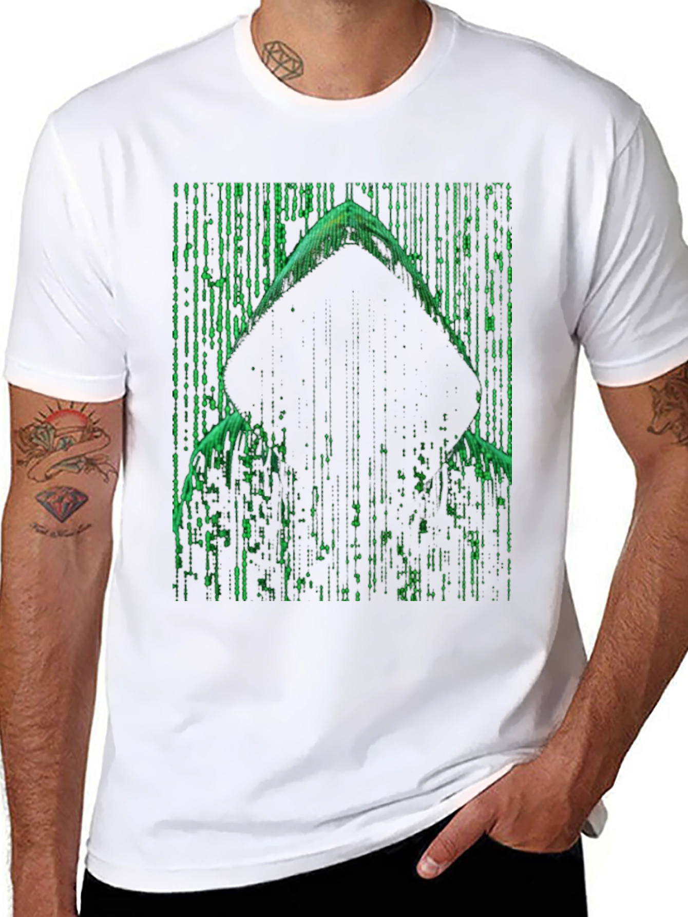 Matrix Hacker Graphic Tee - Cool Coding Style