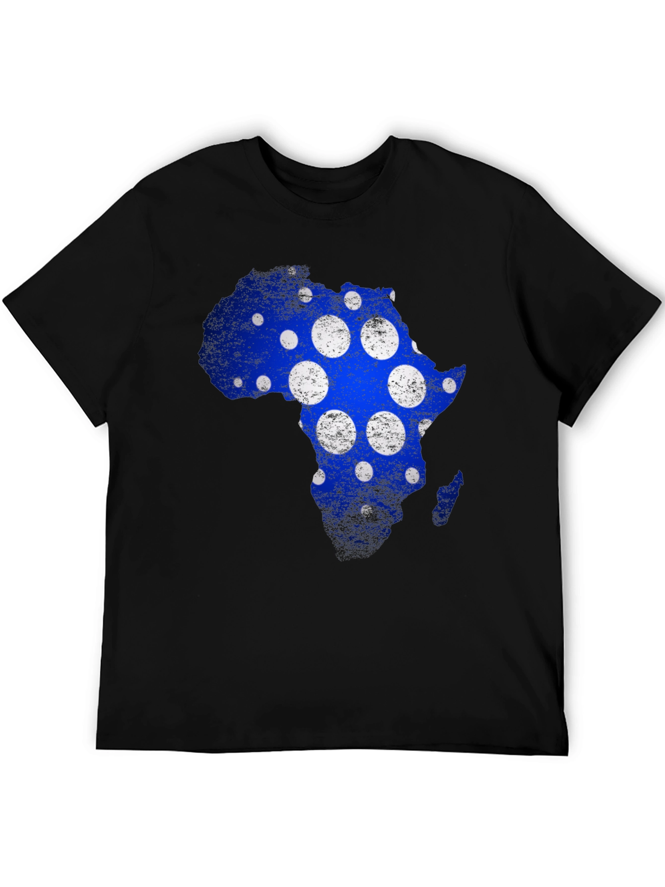 Africa Map Polka Dot Graphic Tee - Black